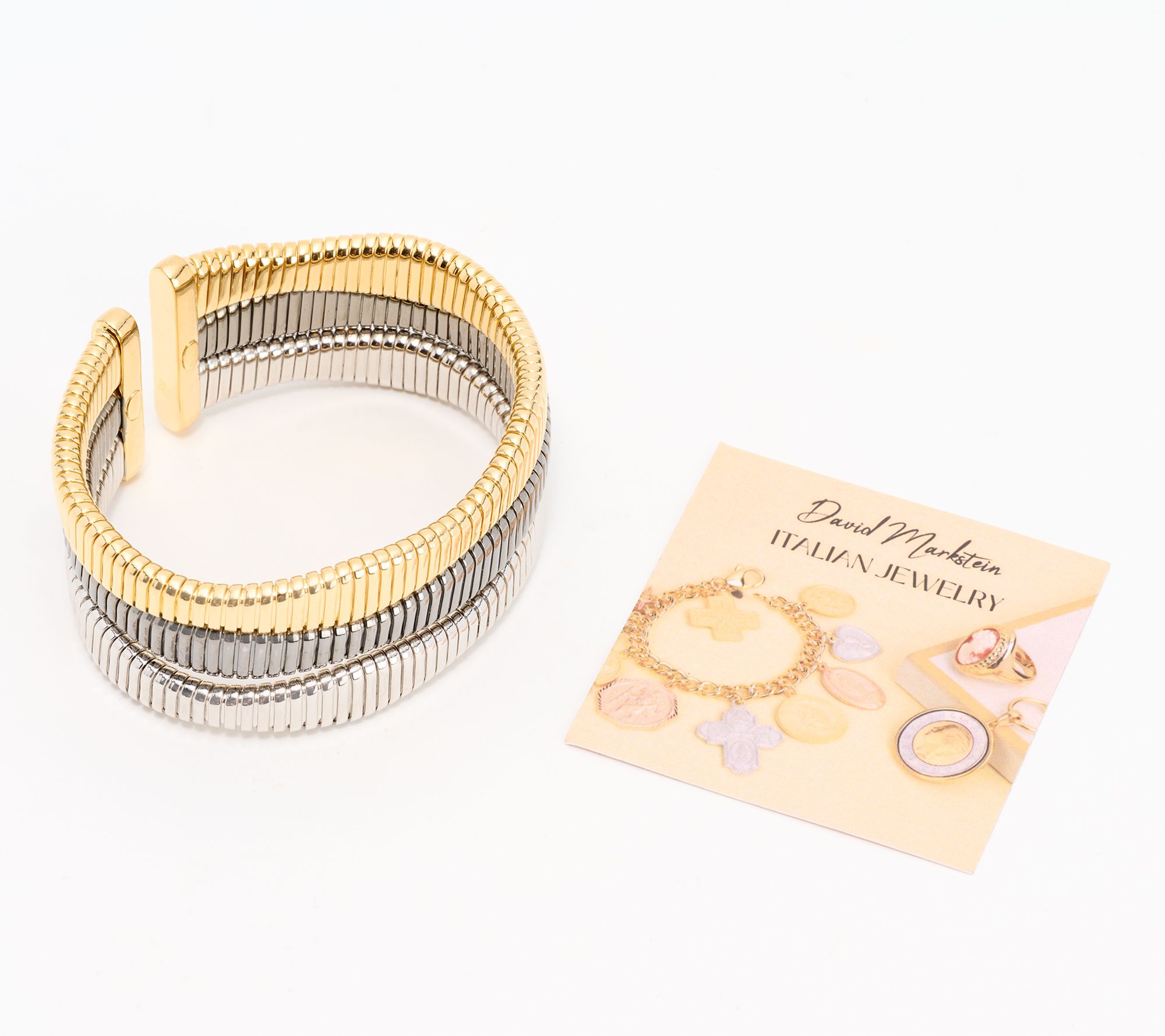 David Markstein Bronze Bold 3-Row Tubogas Cuff Bracelet