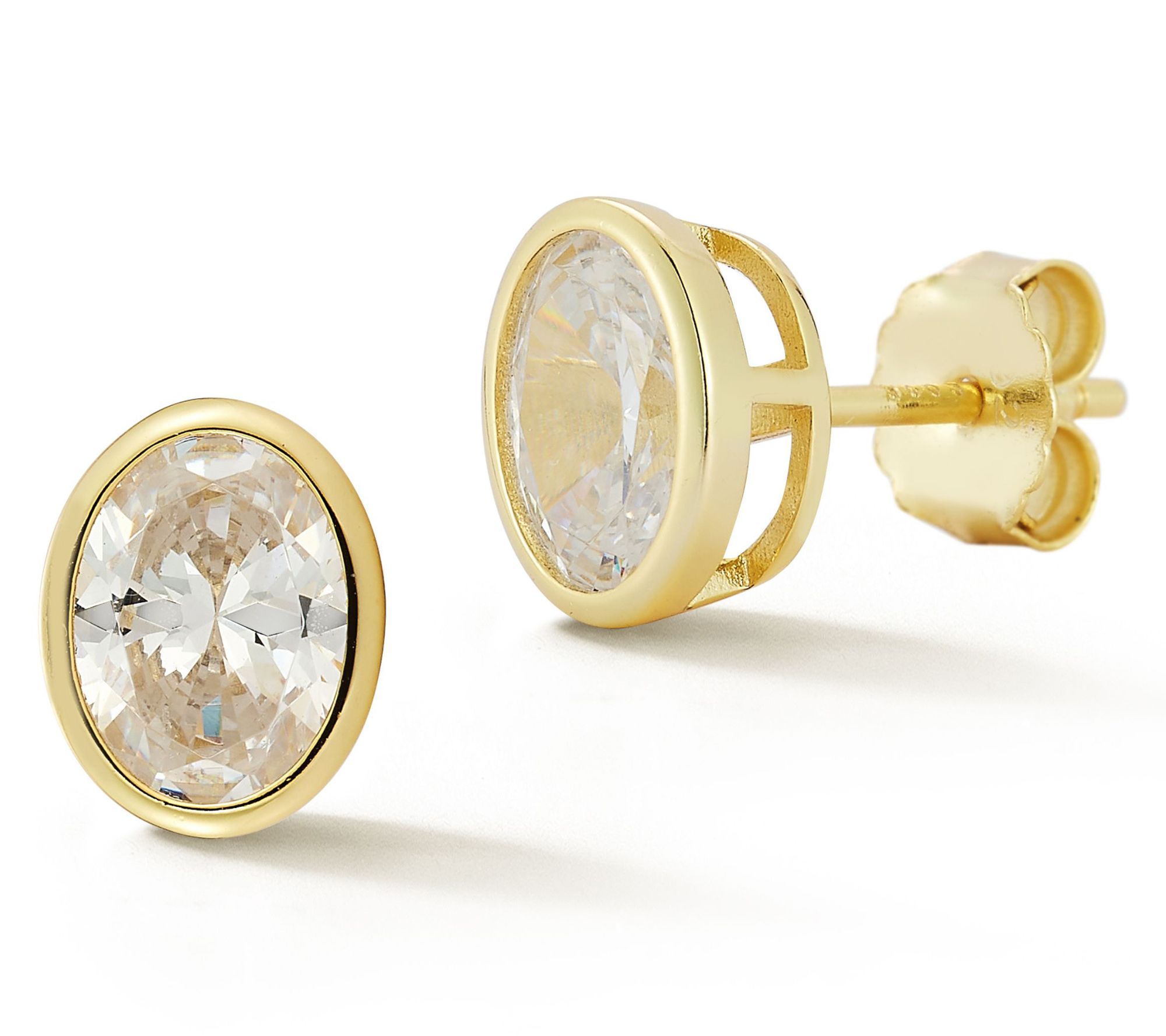 Rachel Zoe Oval Stud Earrings, Sterling