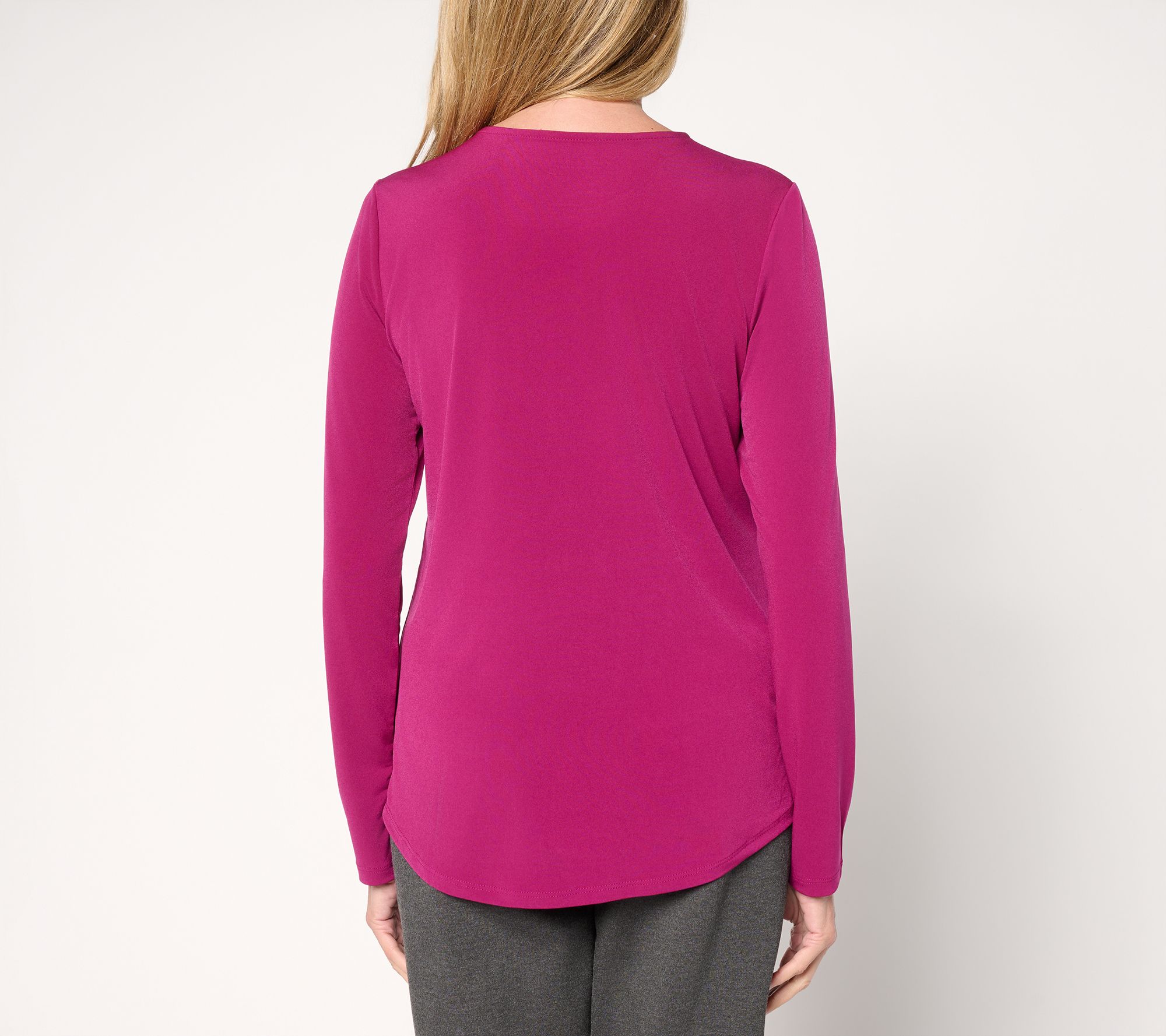 Susan Graver Essentials Liquid Knit Crew Neck Top