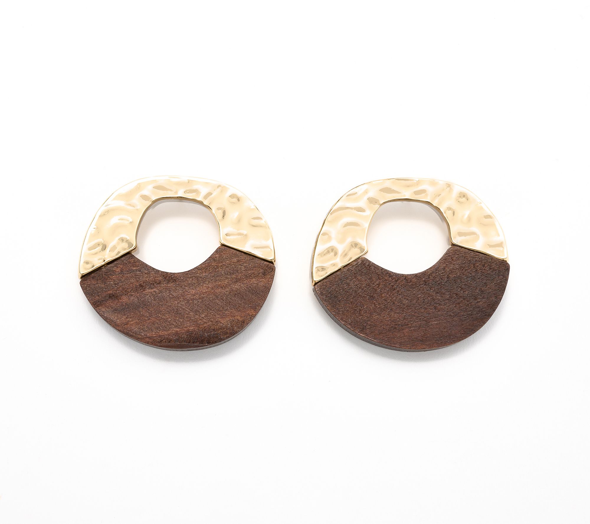 Susan Graver Hammered Look of Nature Earrings