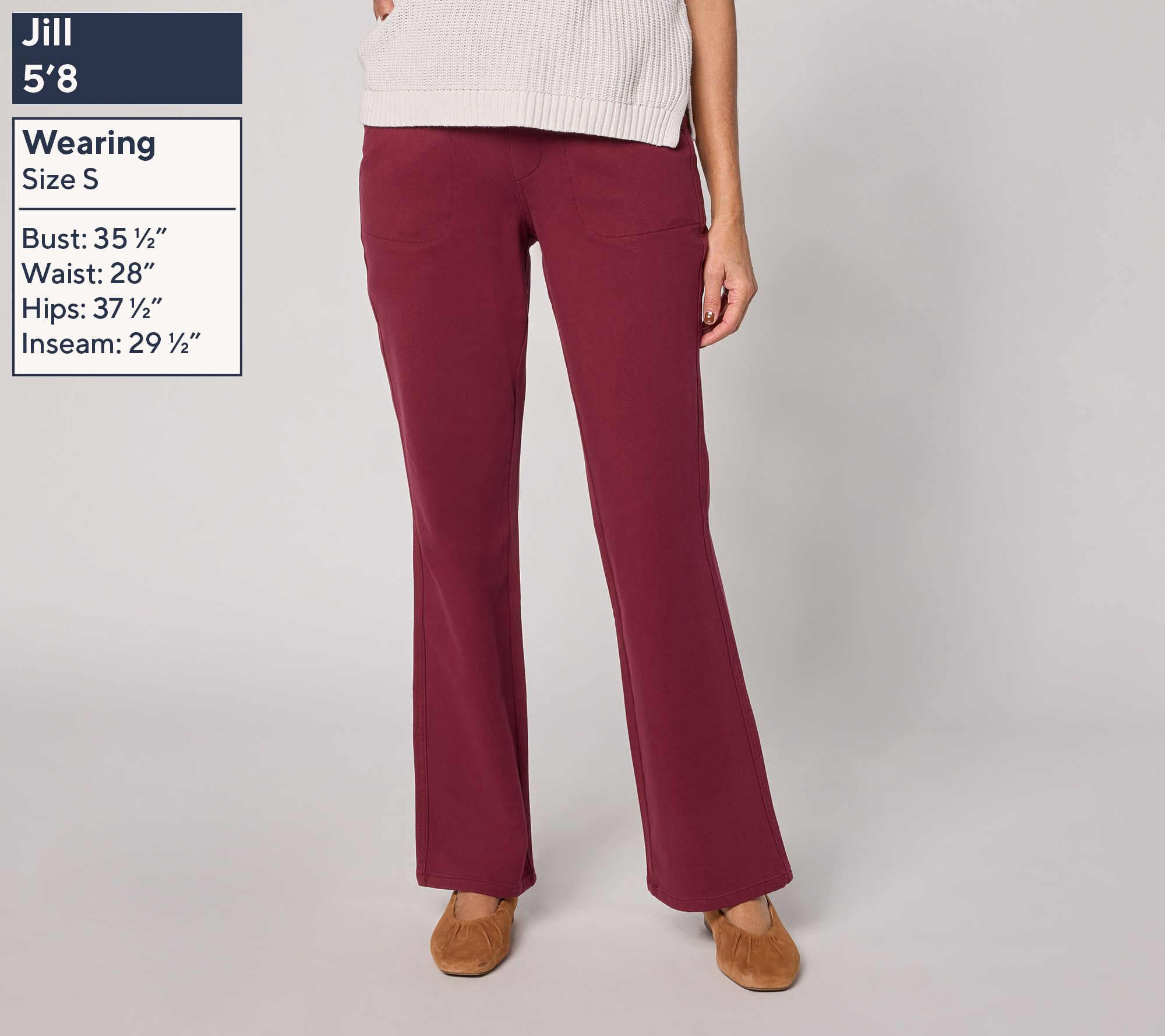 Quacker Factory DreamJeannes Flat Waistband Bootcut Jeans