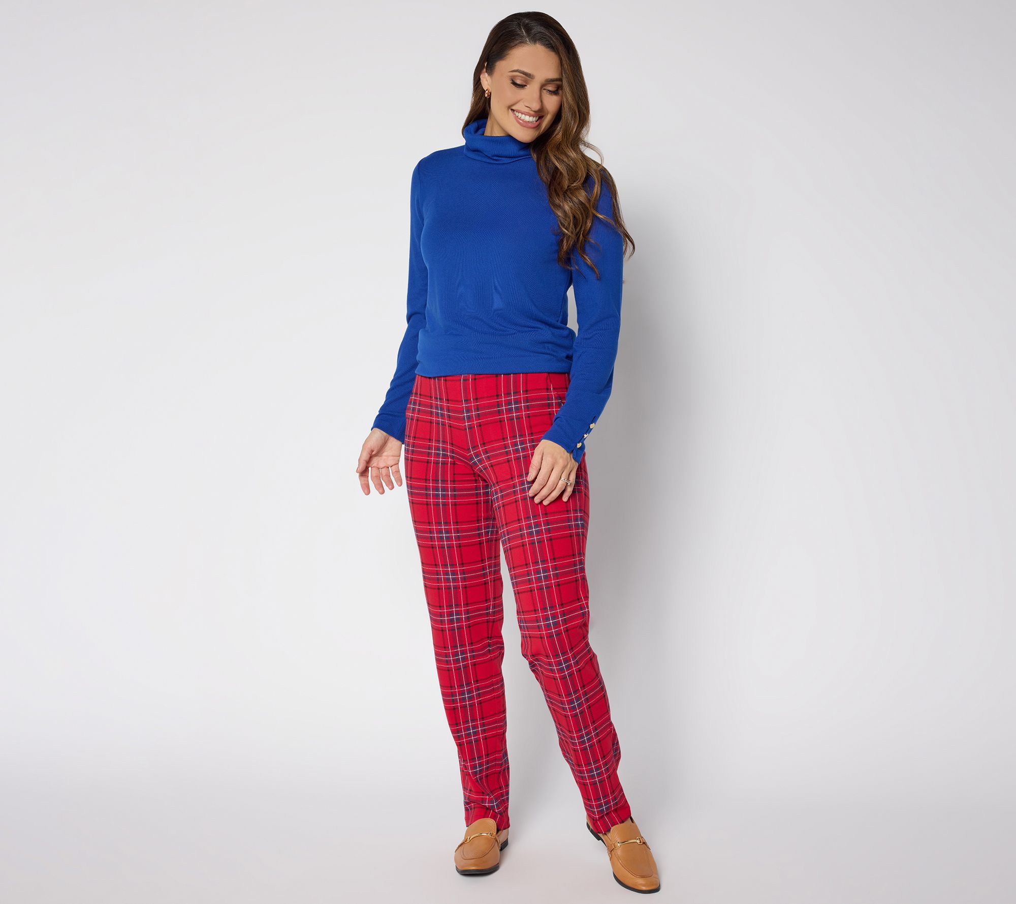 Denim & Co. Tall Duo Stretch Straight Leg Pants