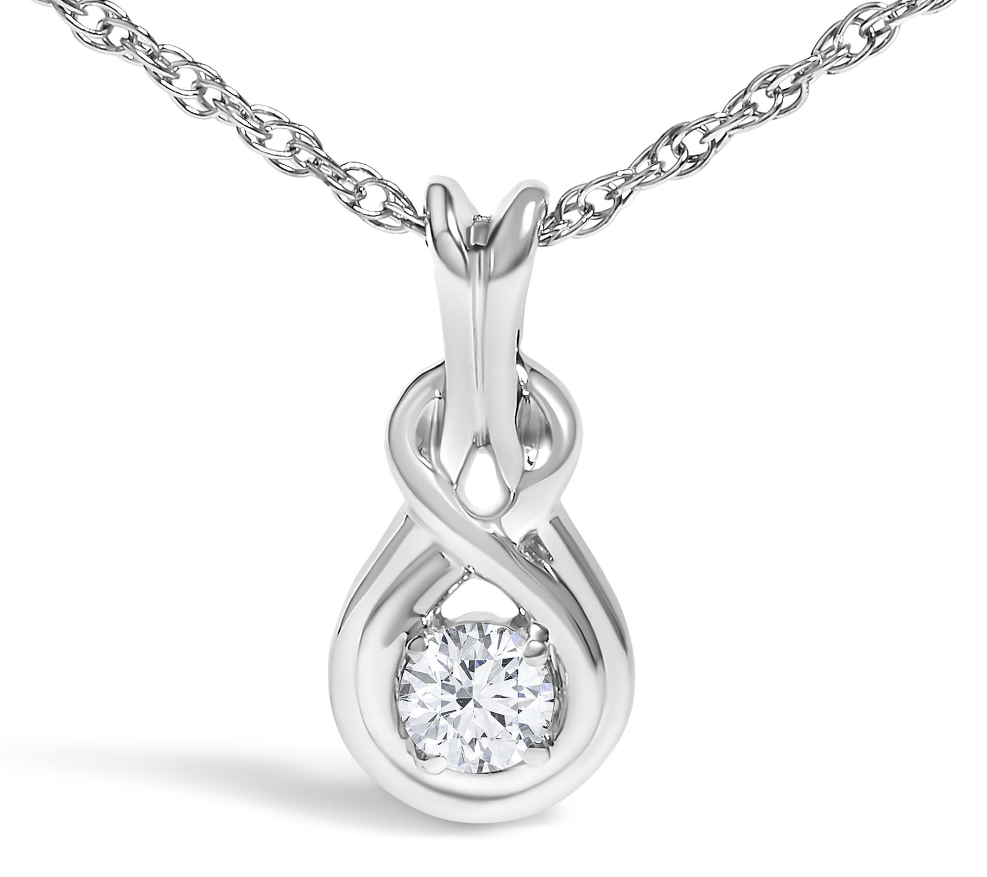 Haus of Brilliance Lab Grown Diamond Accent Necklace, Sterling