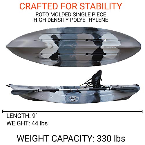 BKC FK184 9' Solo Sit-On-Top Kayak w/Premium Memory Foam Seat