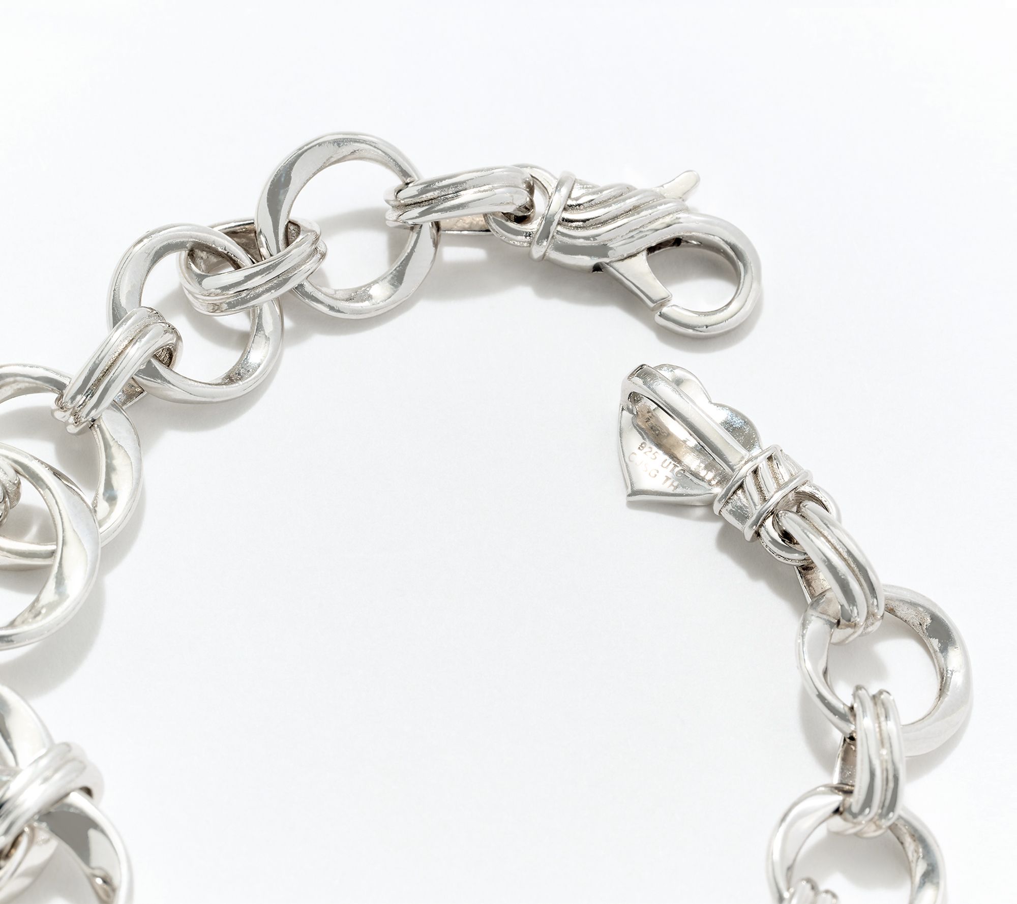 Christian James by Scott Grimes Sterling Ripple Circle Link Bracelet, 15.0g