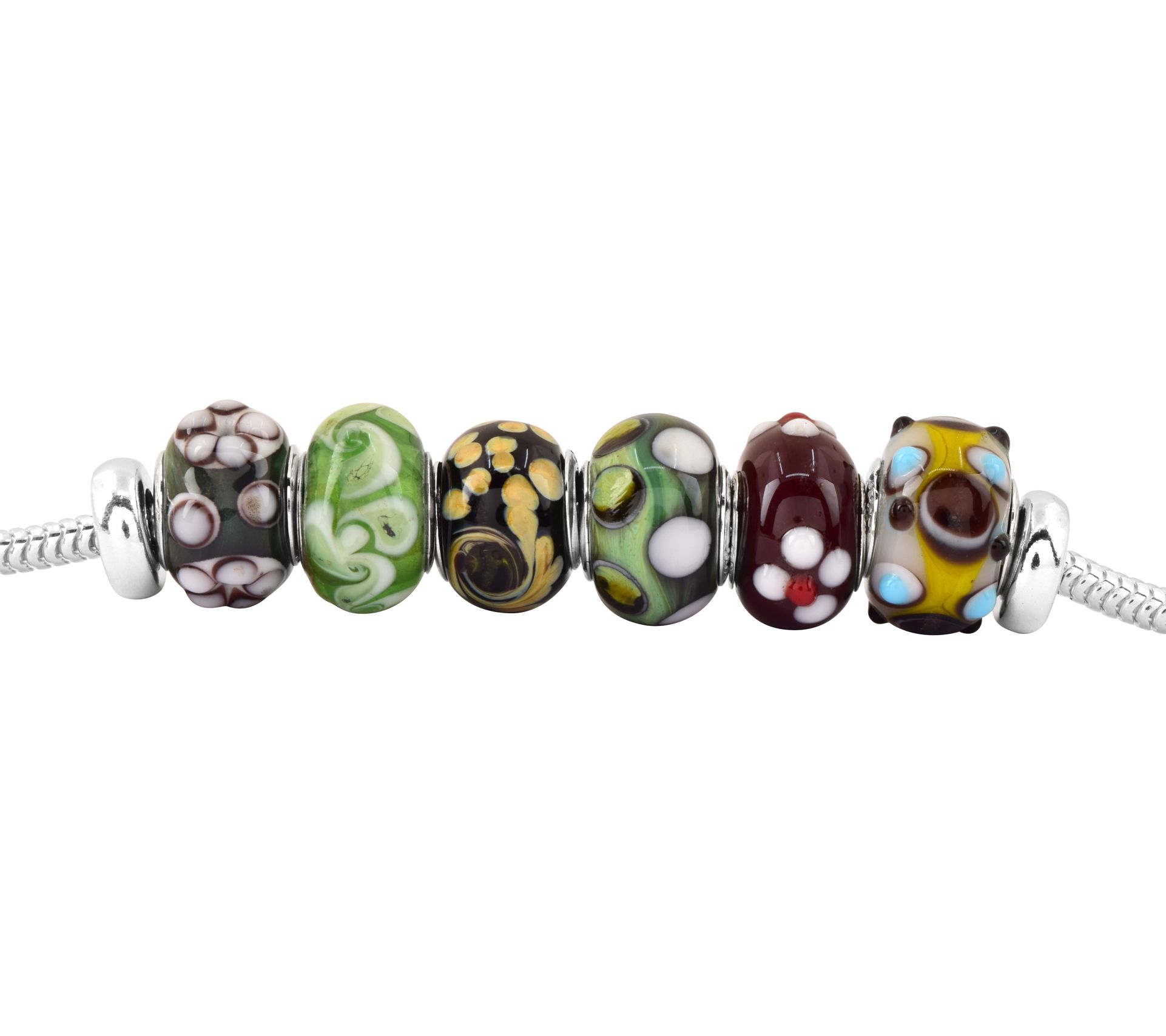Sterling Silver Multi-Color Grommet Bracelet