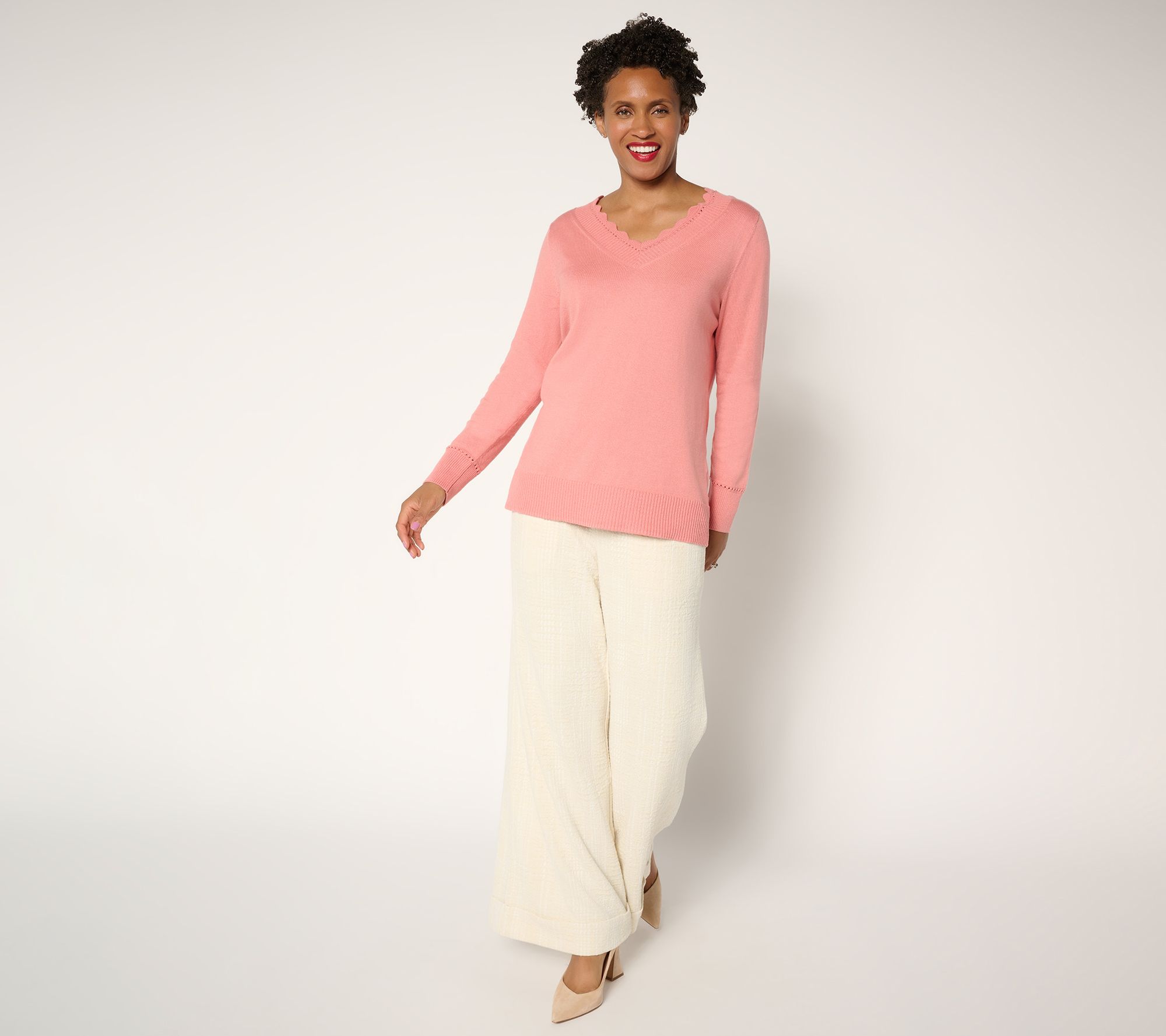 BEAUTIFUL by Lawrence Zarian V- Neck Pullover Sweater