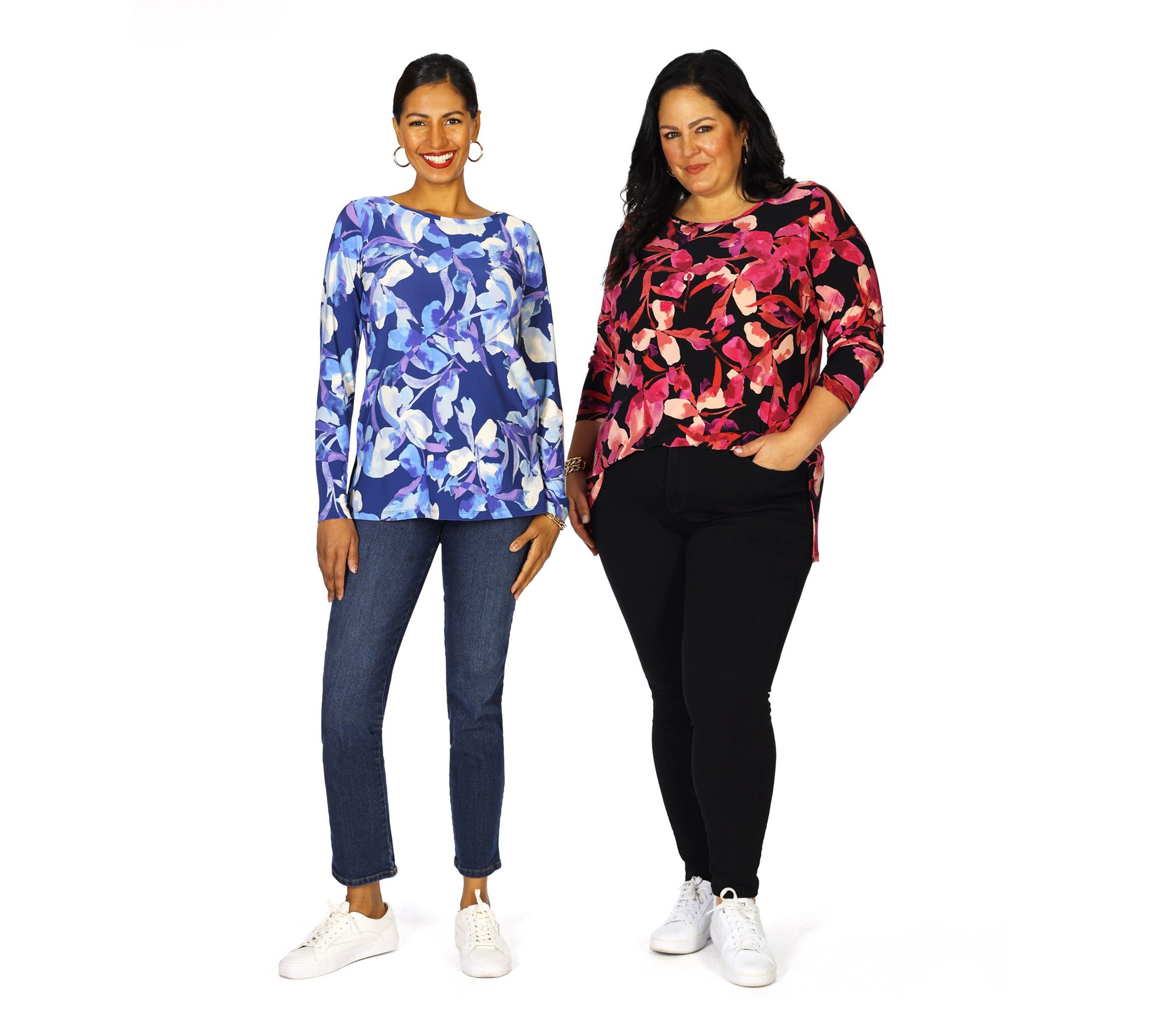 Dennis Basso Printed Italia Knit Floral Tunic