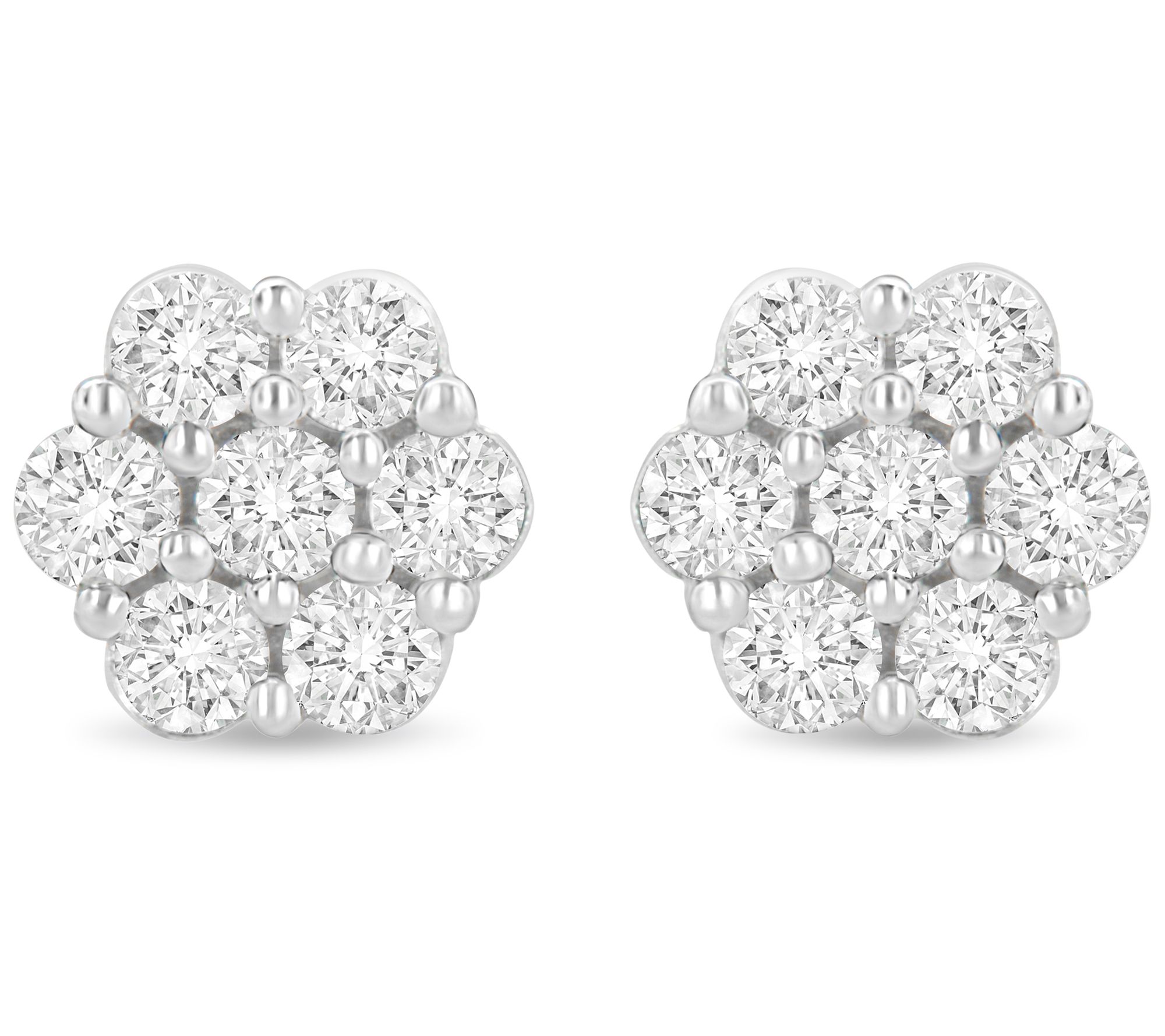 Haus of Brilliance Floral Lab Grown Diamond Earrings, 14K Gold