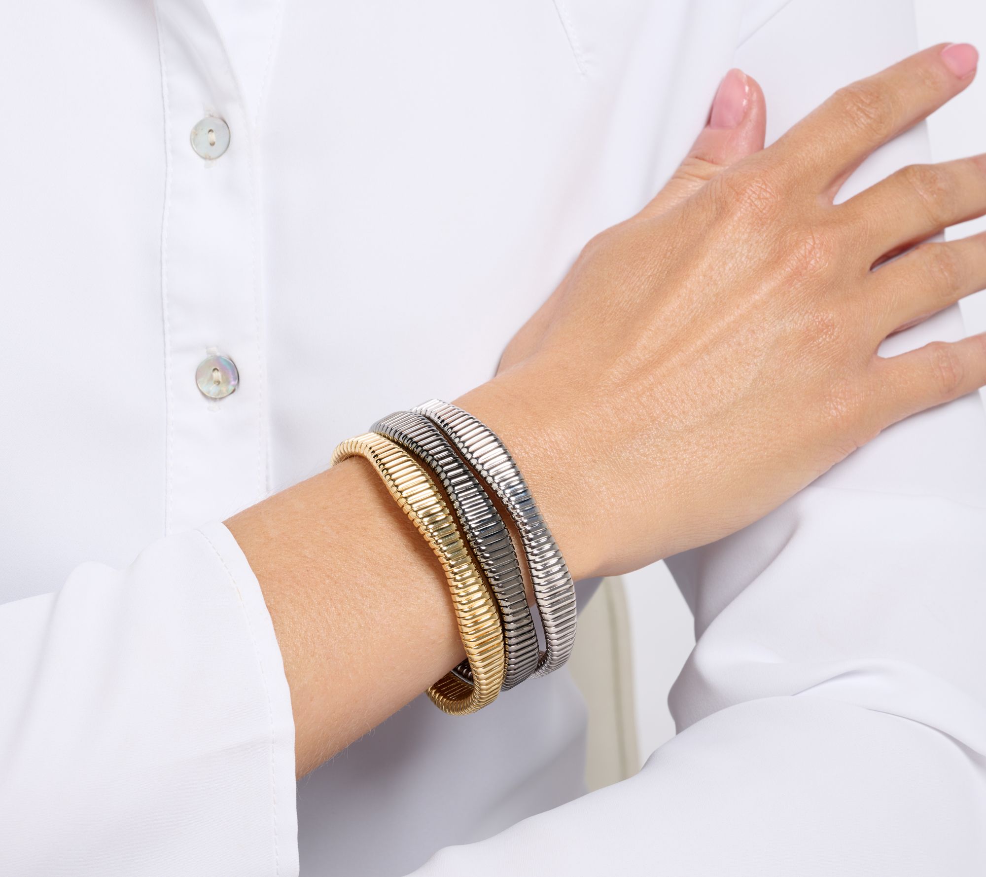 David Markstein Bronze Bold 3-Row Tubogas Cuff Bracelet