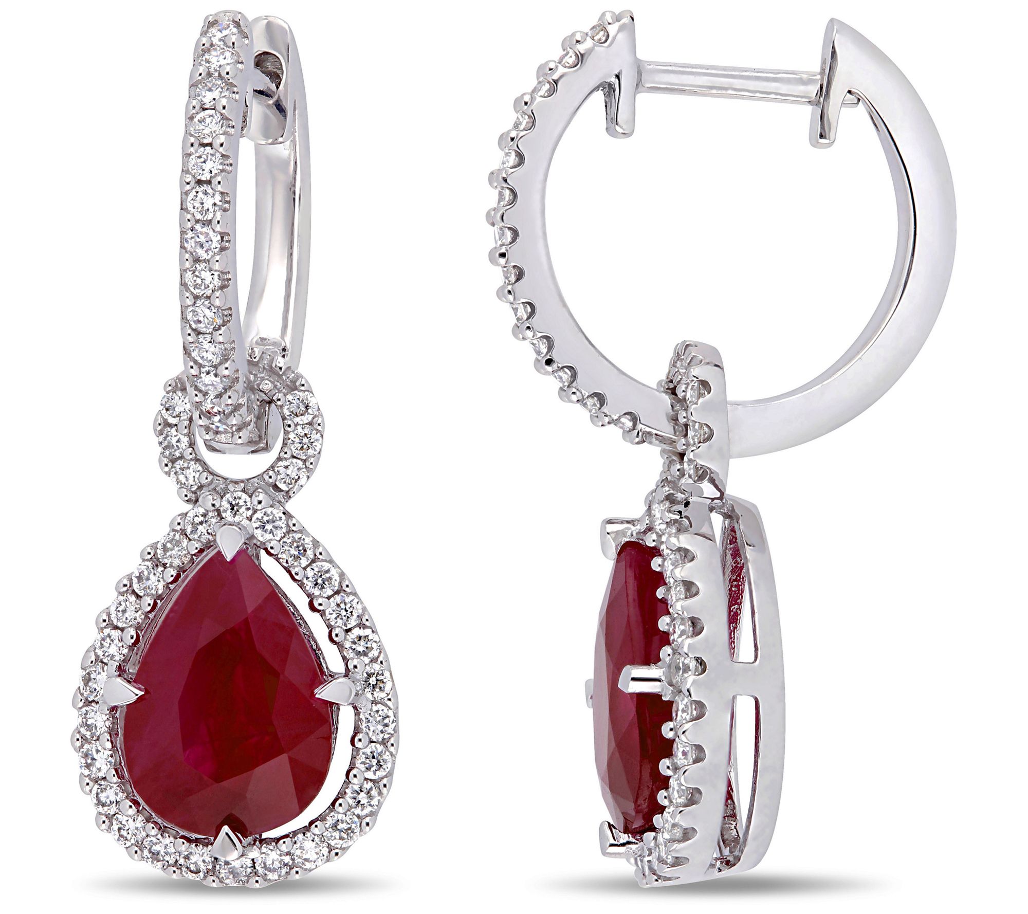 Bellini 2.65 cttw Ruby & 4/10 cttw Diamond Earrings