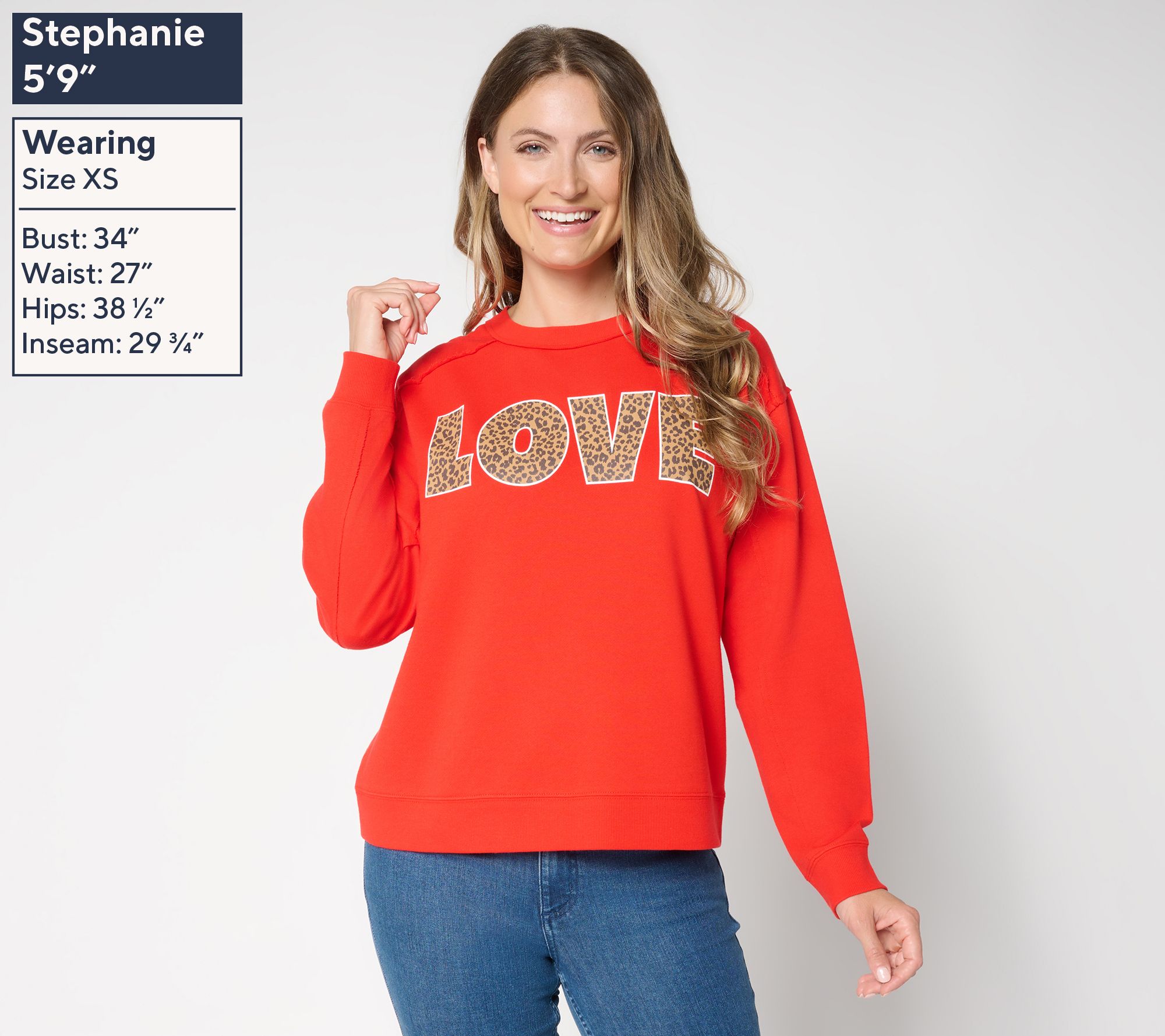 Studio Park x Amy Stran Raw Edge Graphic Sweatshirt