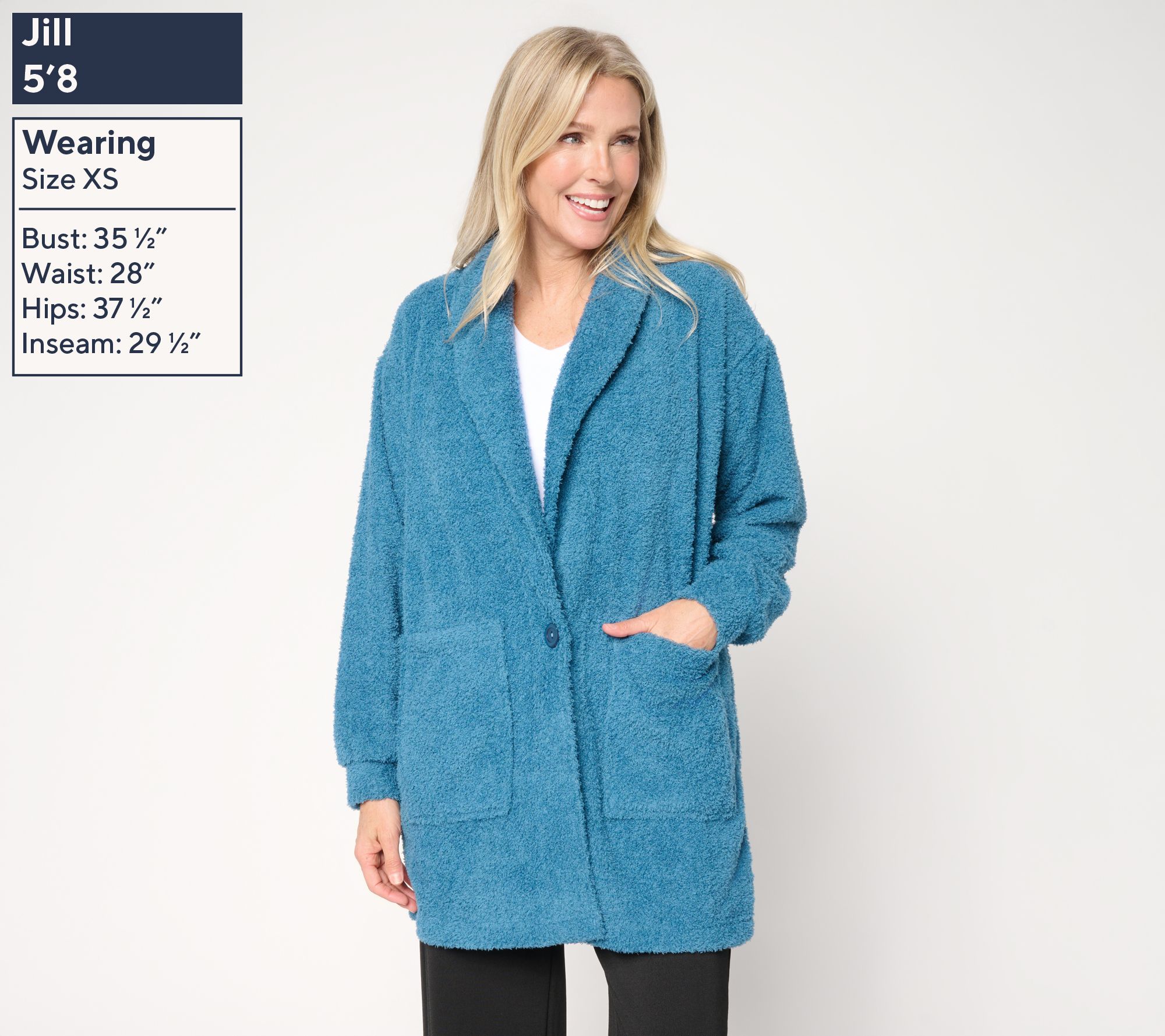 Stan Herman Pebble Fleece Cardigan Lounger