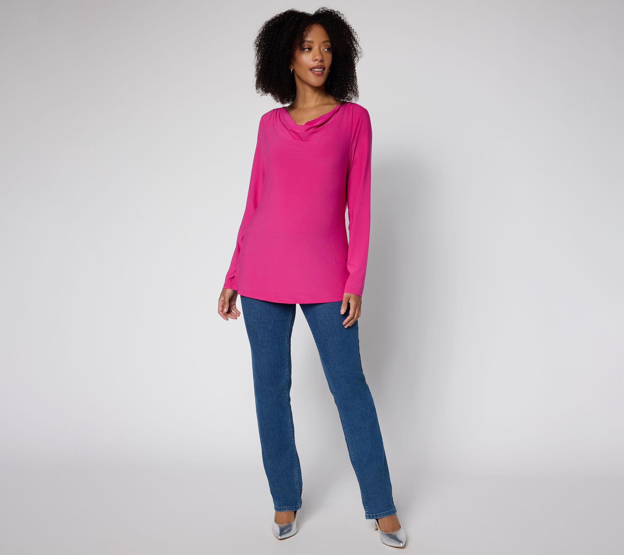 Brandis Dress Out Loud Discovery Knit Long Sleeve Drapey Top