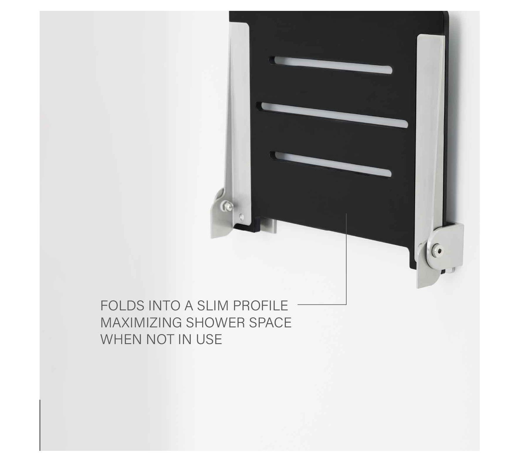 Seachrome SlimLine Folding Wall Mount Shower Bench Seat 18