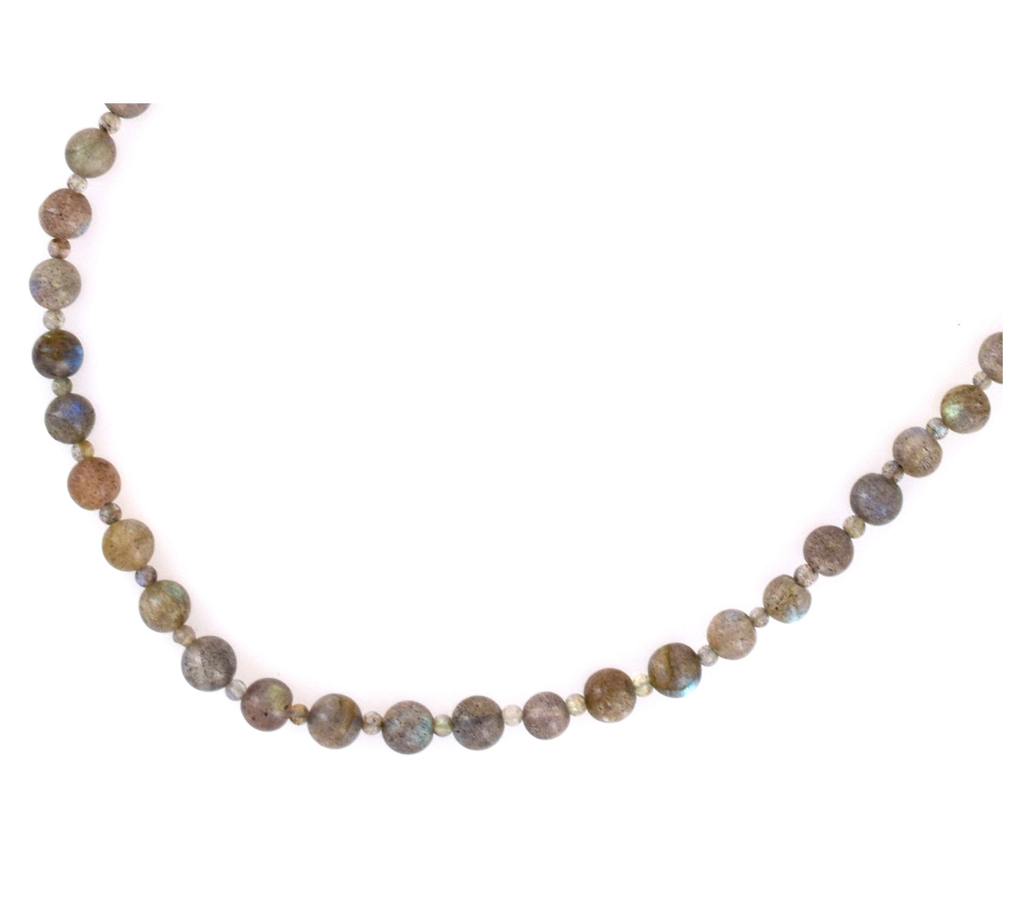 Sterling Silver Labradorite Bead Adjustable Necklace