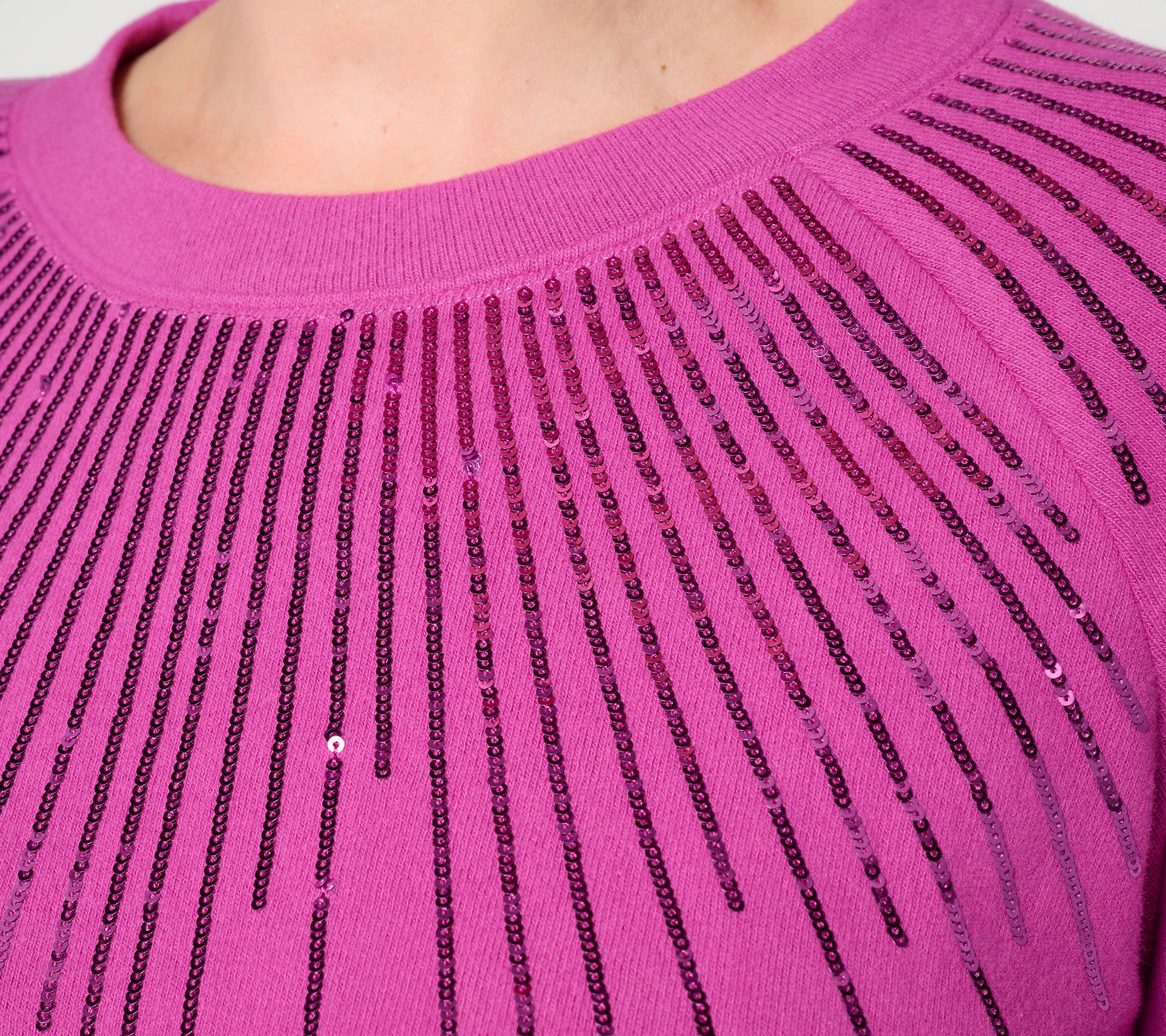 Jingle Belles by Kim Gravel Starburst Sequin Knit Top