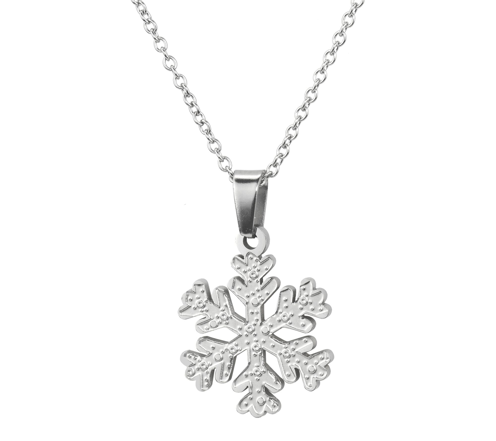 Steel by Design Snowflake Pendant & Earrings Set
