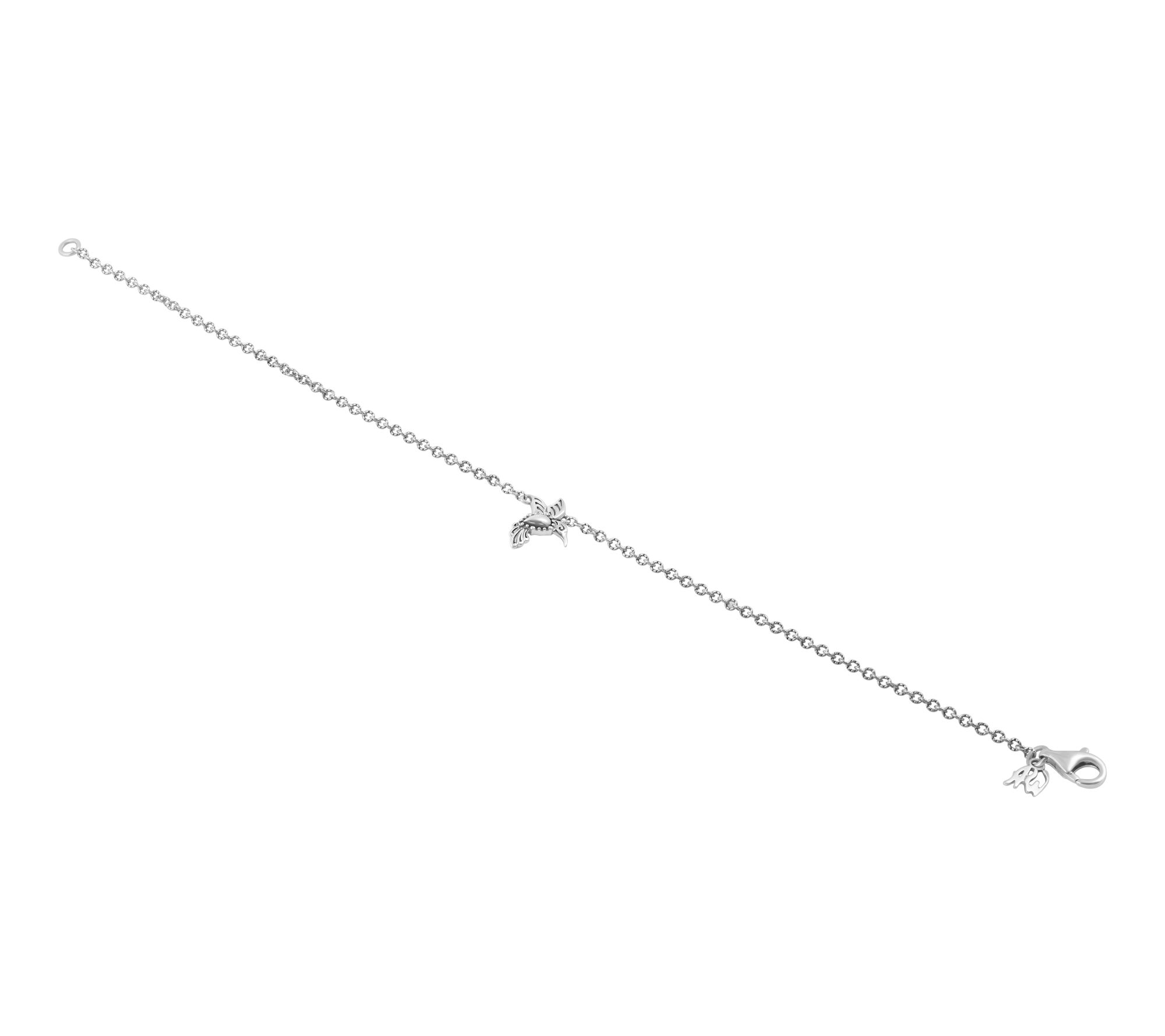 American West Sterling Critter Hummingbird Ankle Bracelet