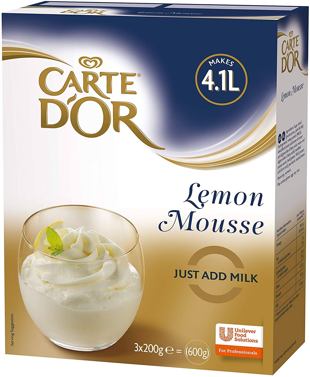 Carte D'Or Lemon Mousse Dessert Powder Mix, 600g (Makes 4.1L) 67426254