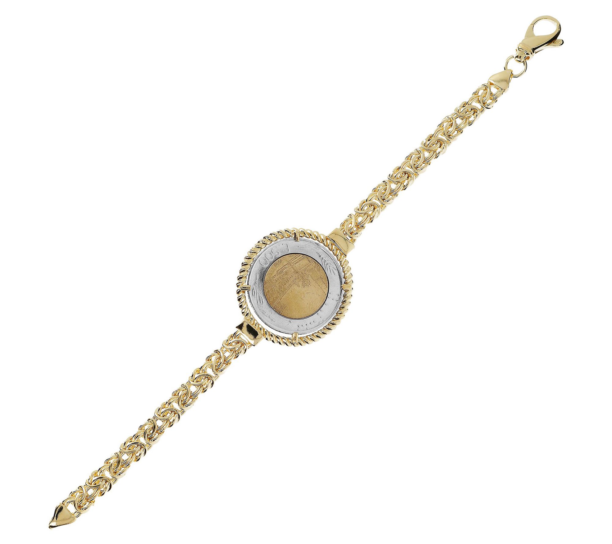 Veronese 18K Clad 500-Lire Byzantine Bracelet