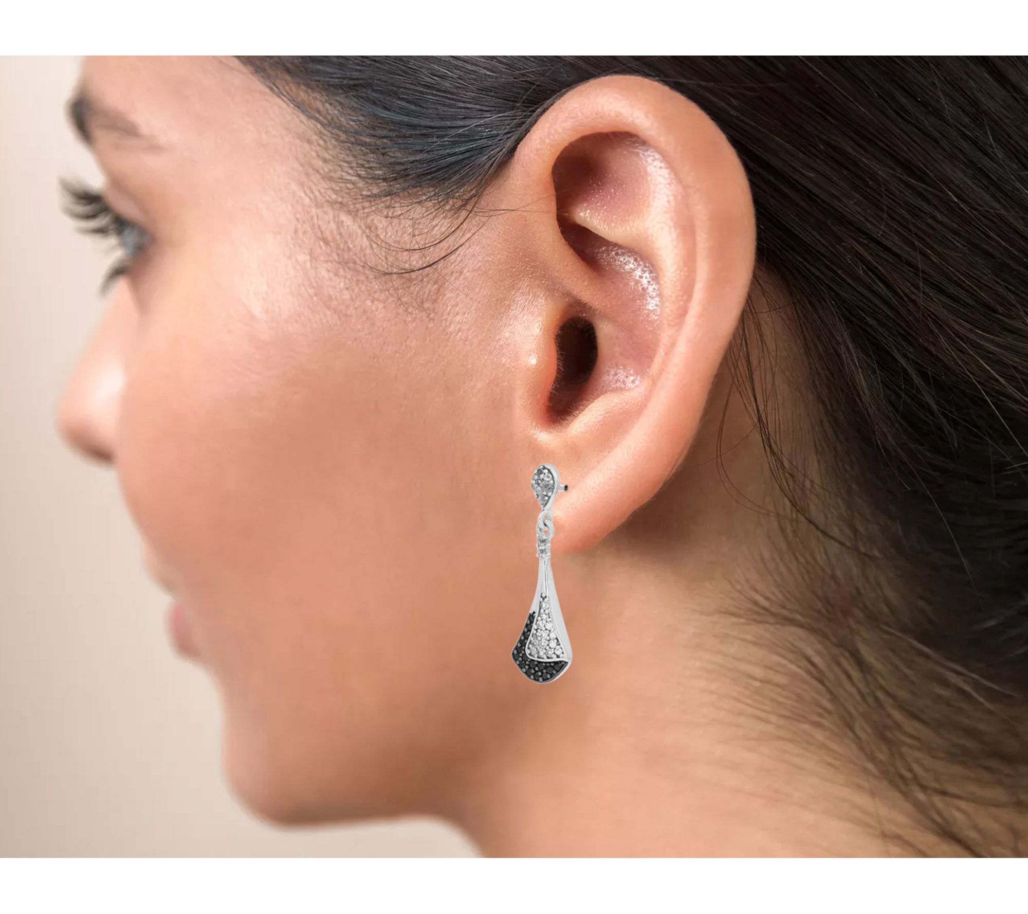 Affinity Gems Spinel & Zircon Dangling Earrings, Sterling