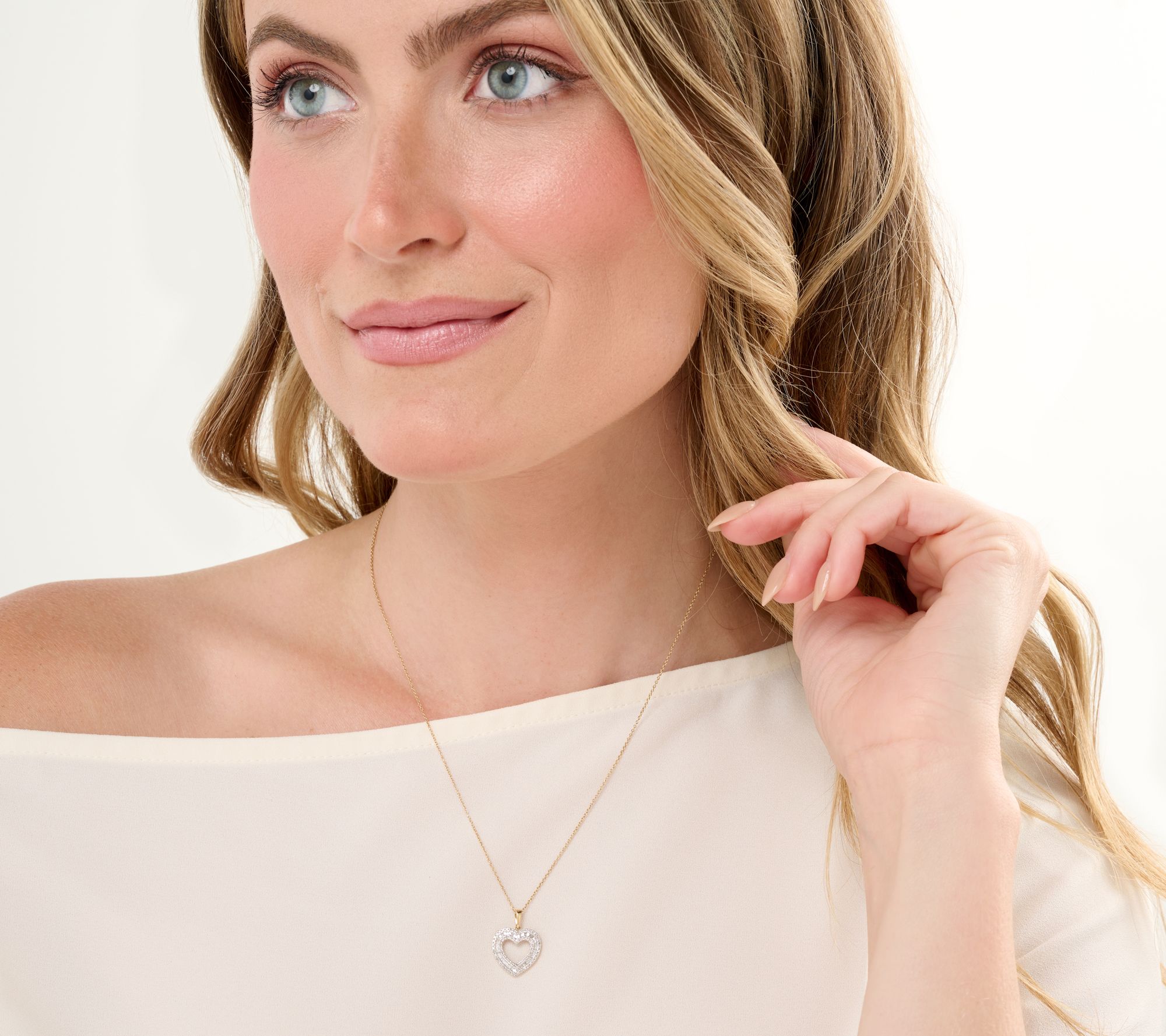 Affinity Diamonds 0.25cttw Mixed Cut Heart 18