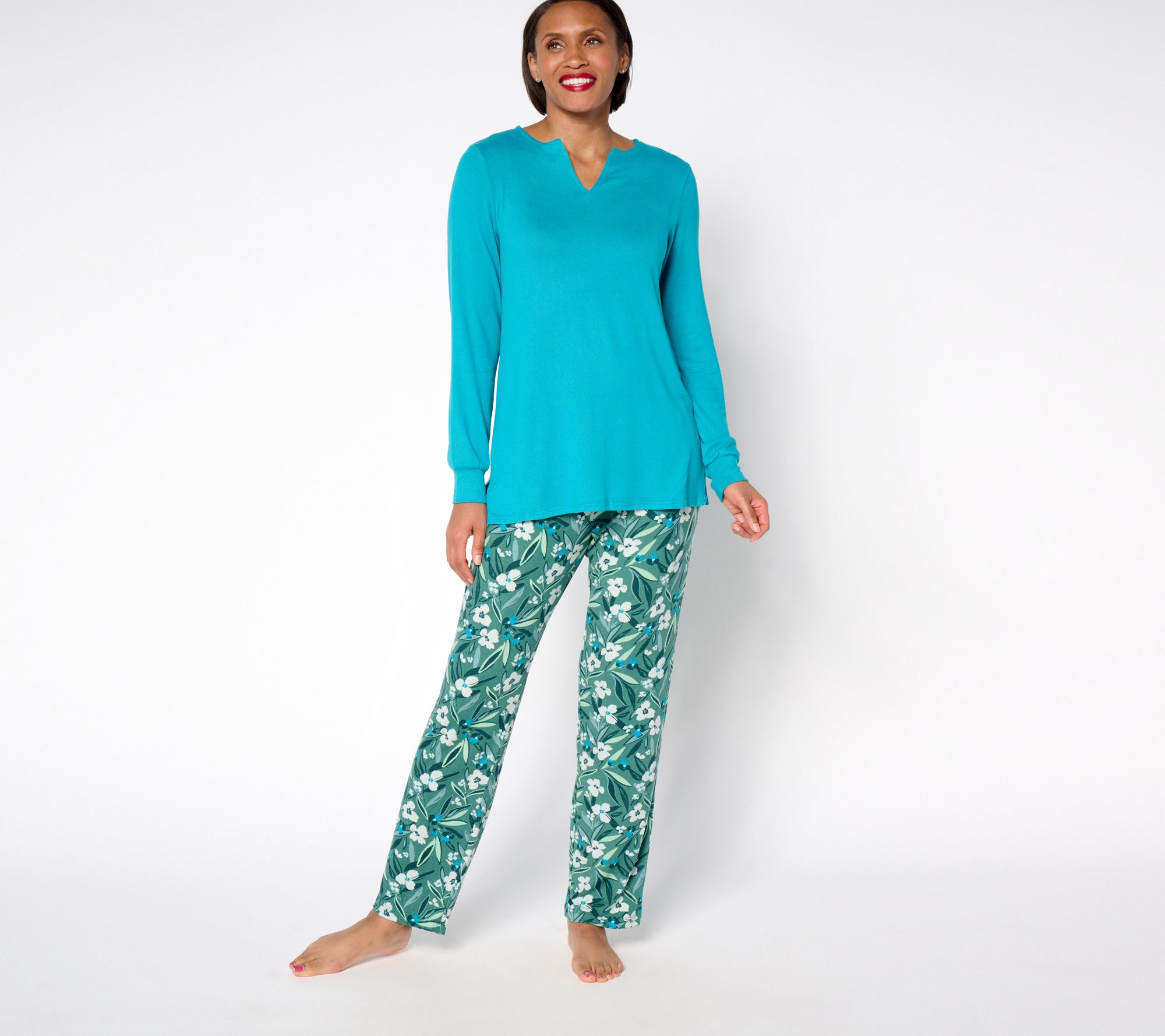 Stan Herman Brushed Sweater Knit Pajama Set