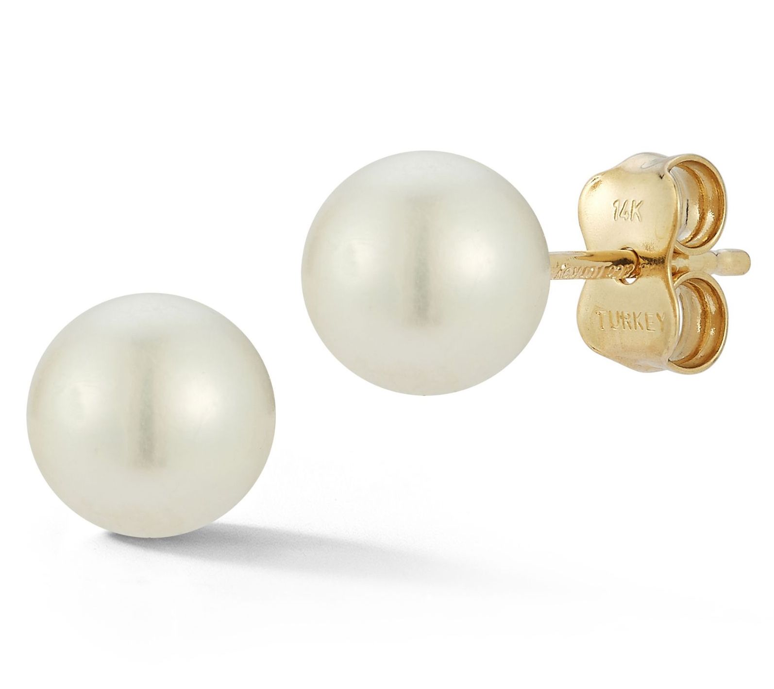 Luminosa Gold Cultured Pearl Stud Earrings, 14K
