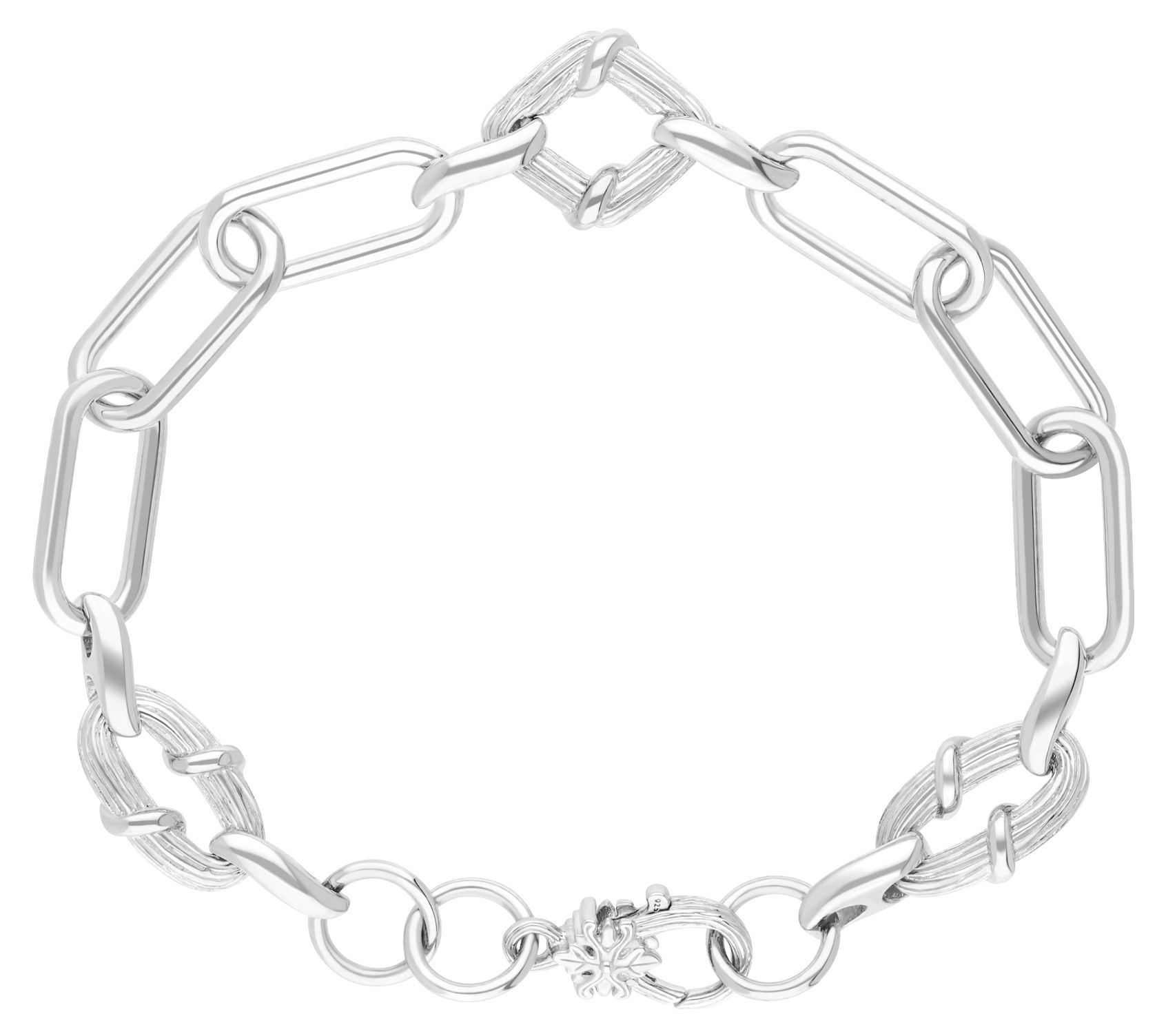 Ariva Sterling Silver Isla Paperclip Link Bracelet