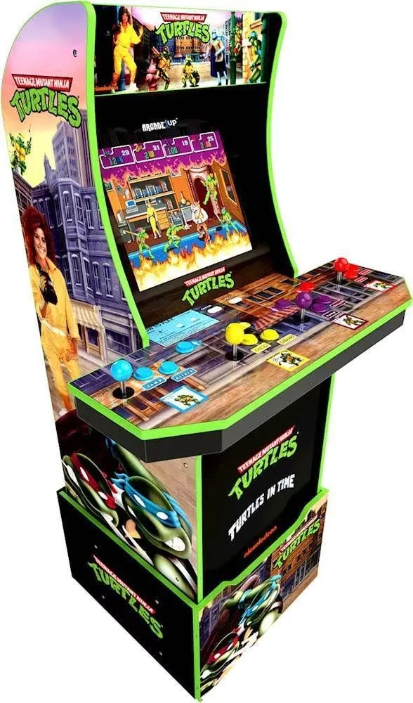 Arcade1Up Teenage Mutant Ninja Turtles Arcade Game Machine with Riser