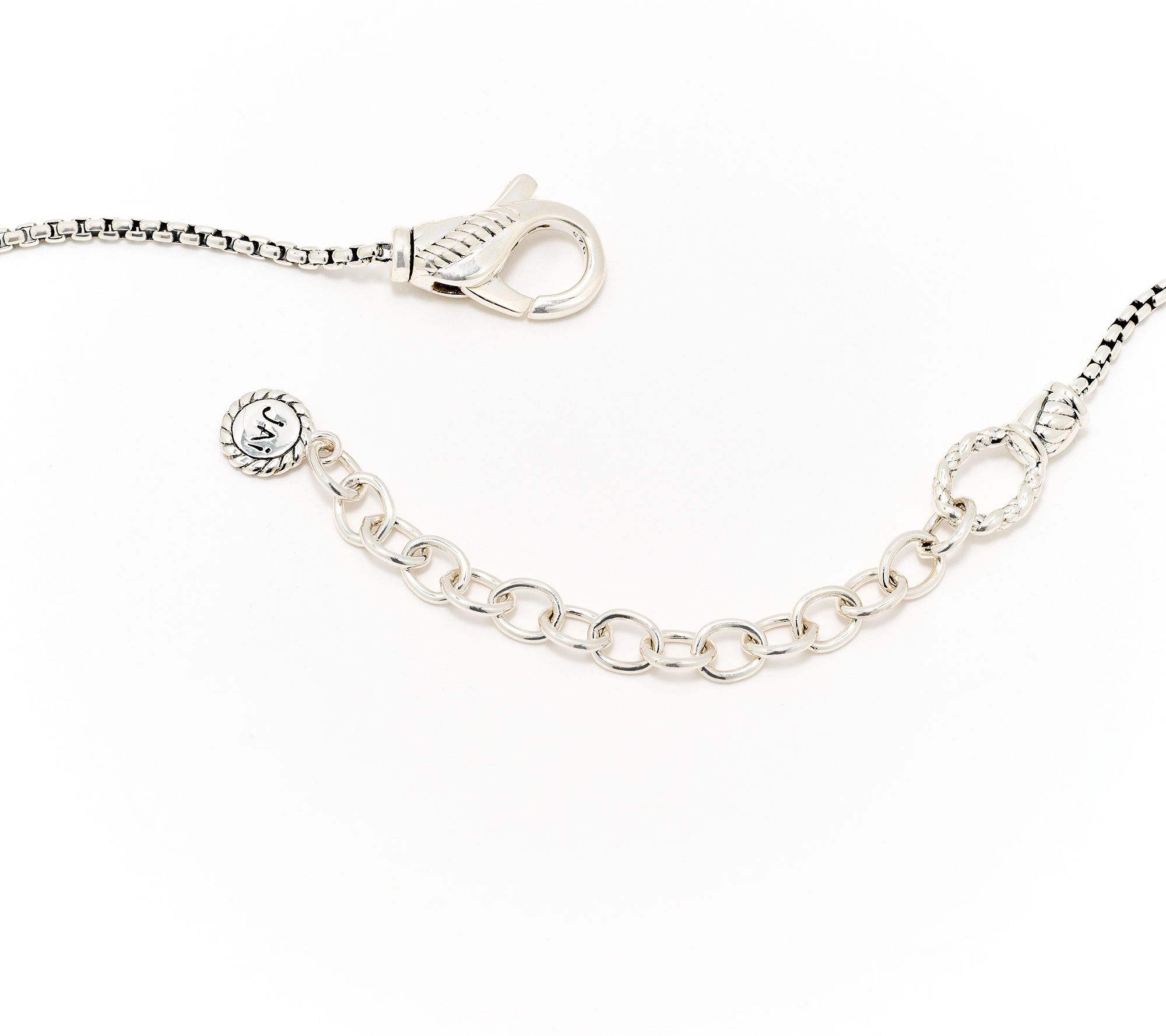 JAI Sterling Silver 1.6mm Baby Box Chain Cultured Pearl Necklace