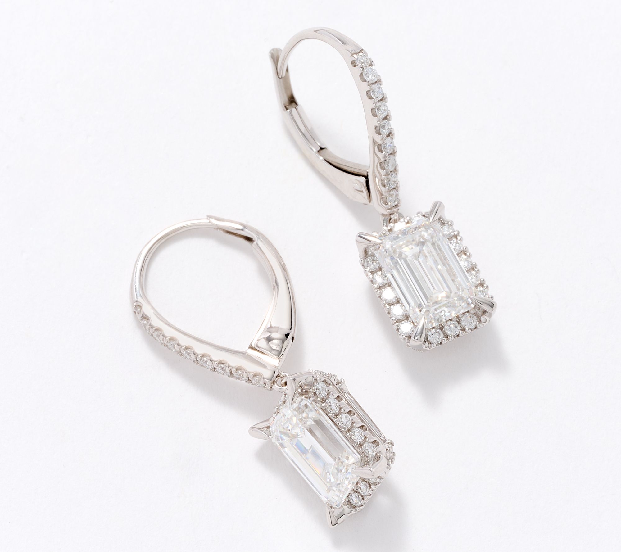 Fire Light Lab Grown Diamond Leverback Earrings, 14K Gold