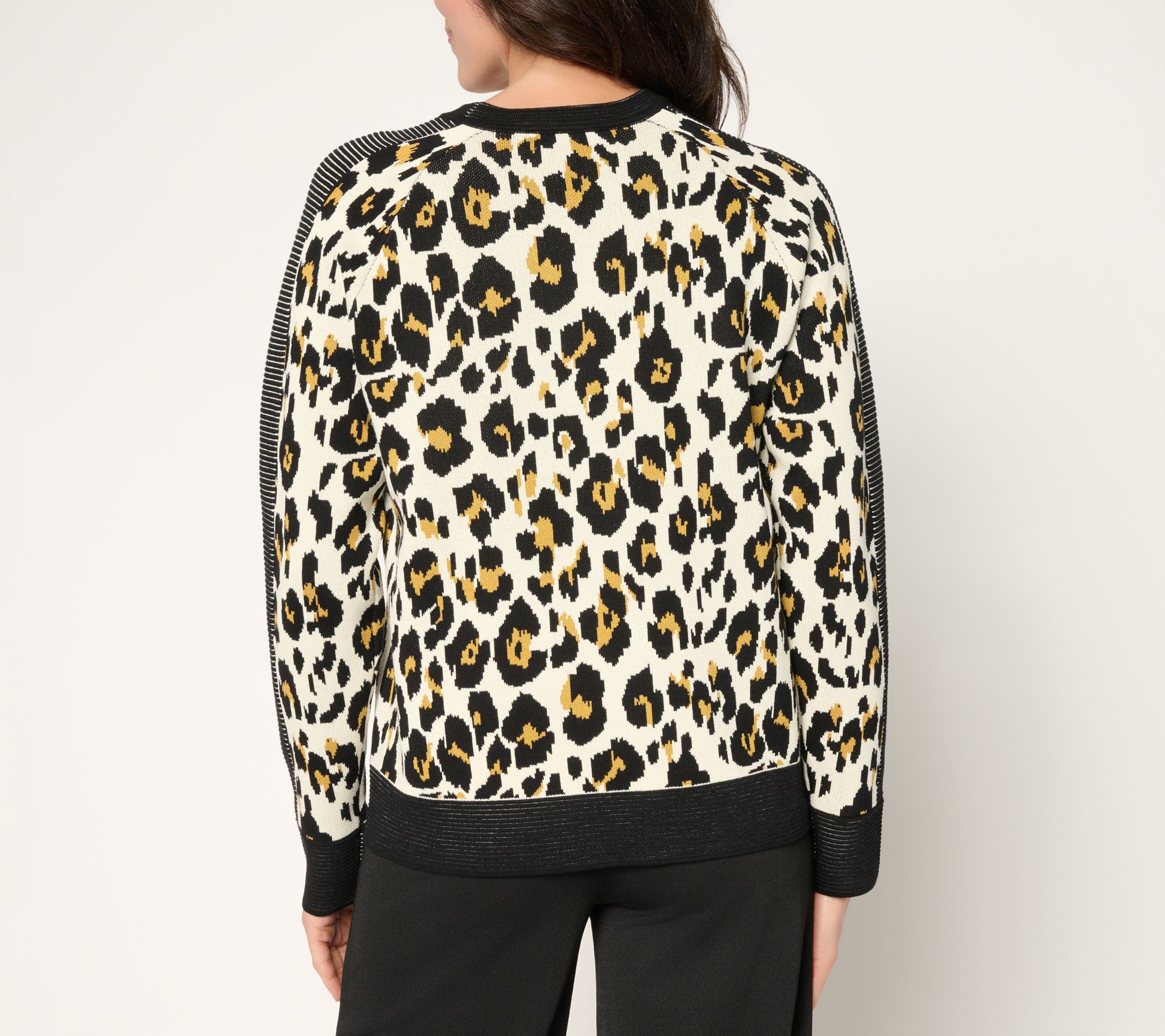 nicole by Nicole Miller Printed Jacquard Sweater