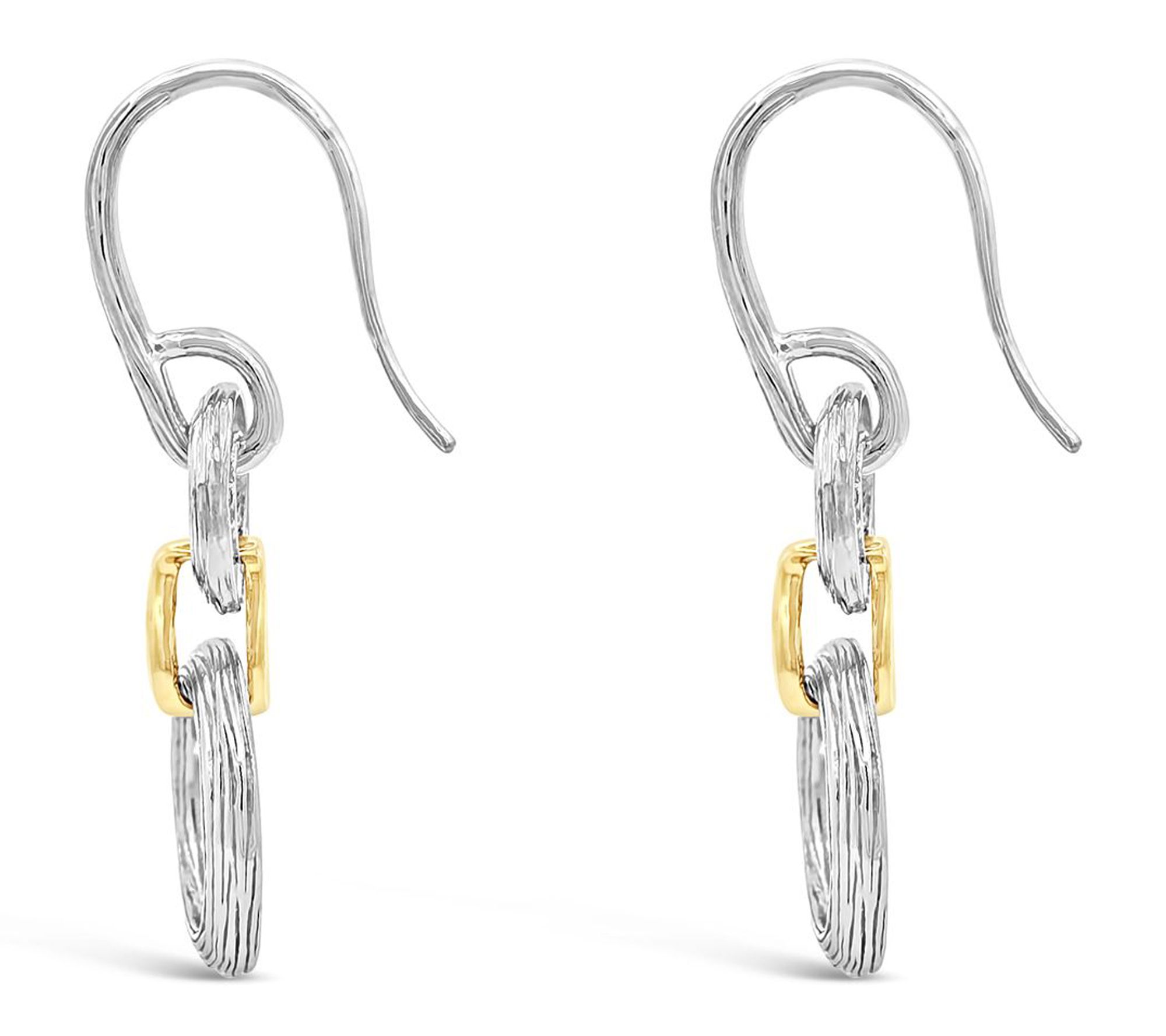 Ariva Sterling Silver & 18K Gold Clad Two-ToneDrop Earrings