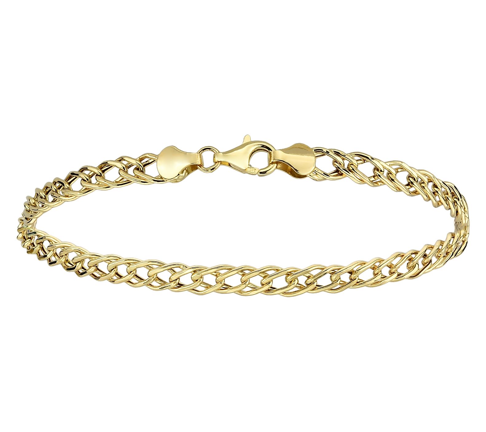 Adorna 14K Gold 4mm Geometric-Link Bracelet