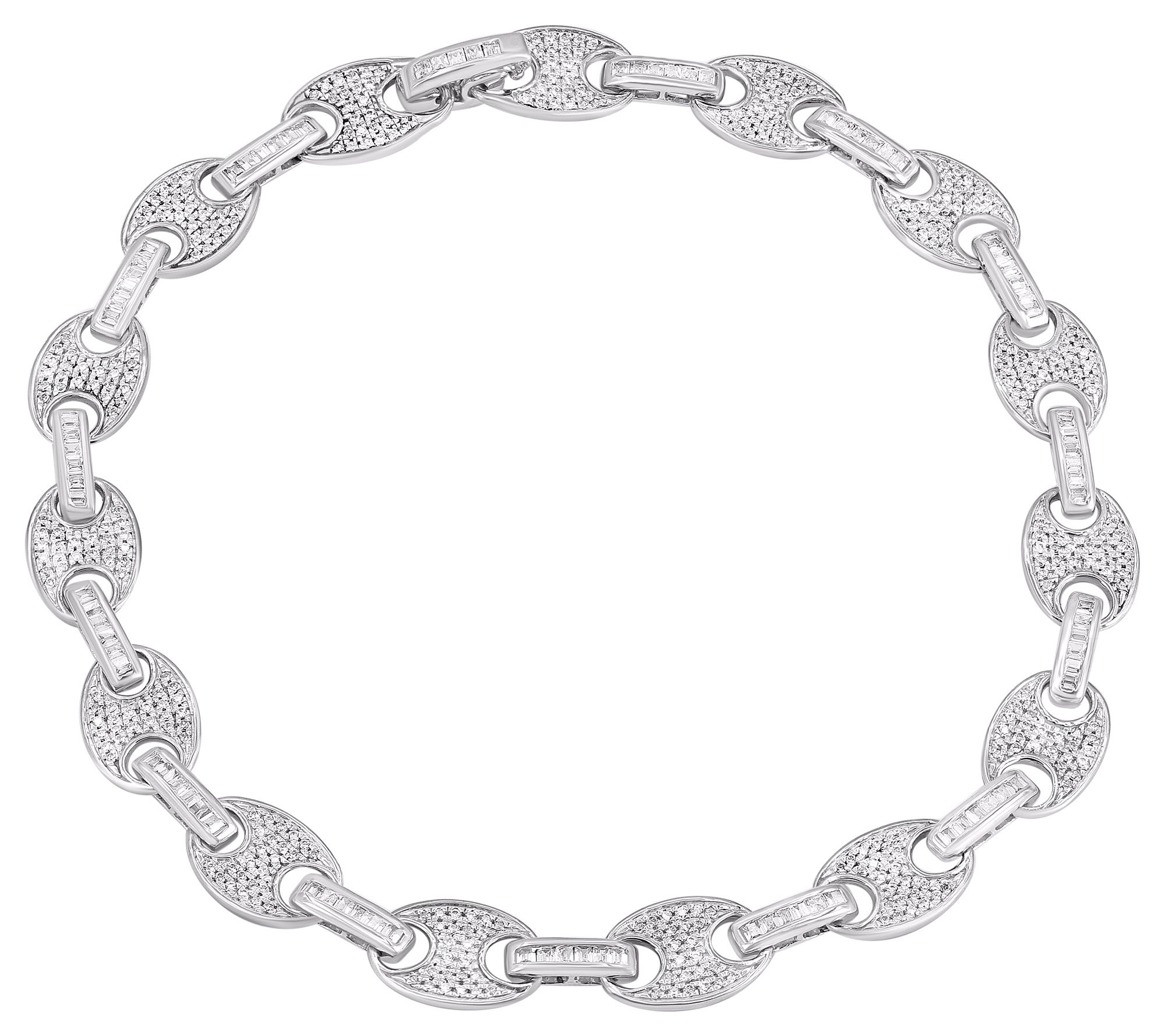 Affinity Diamonds 1.25 cttw Pave Station Bracelet, Sterling
