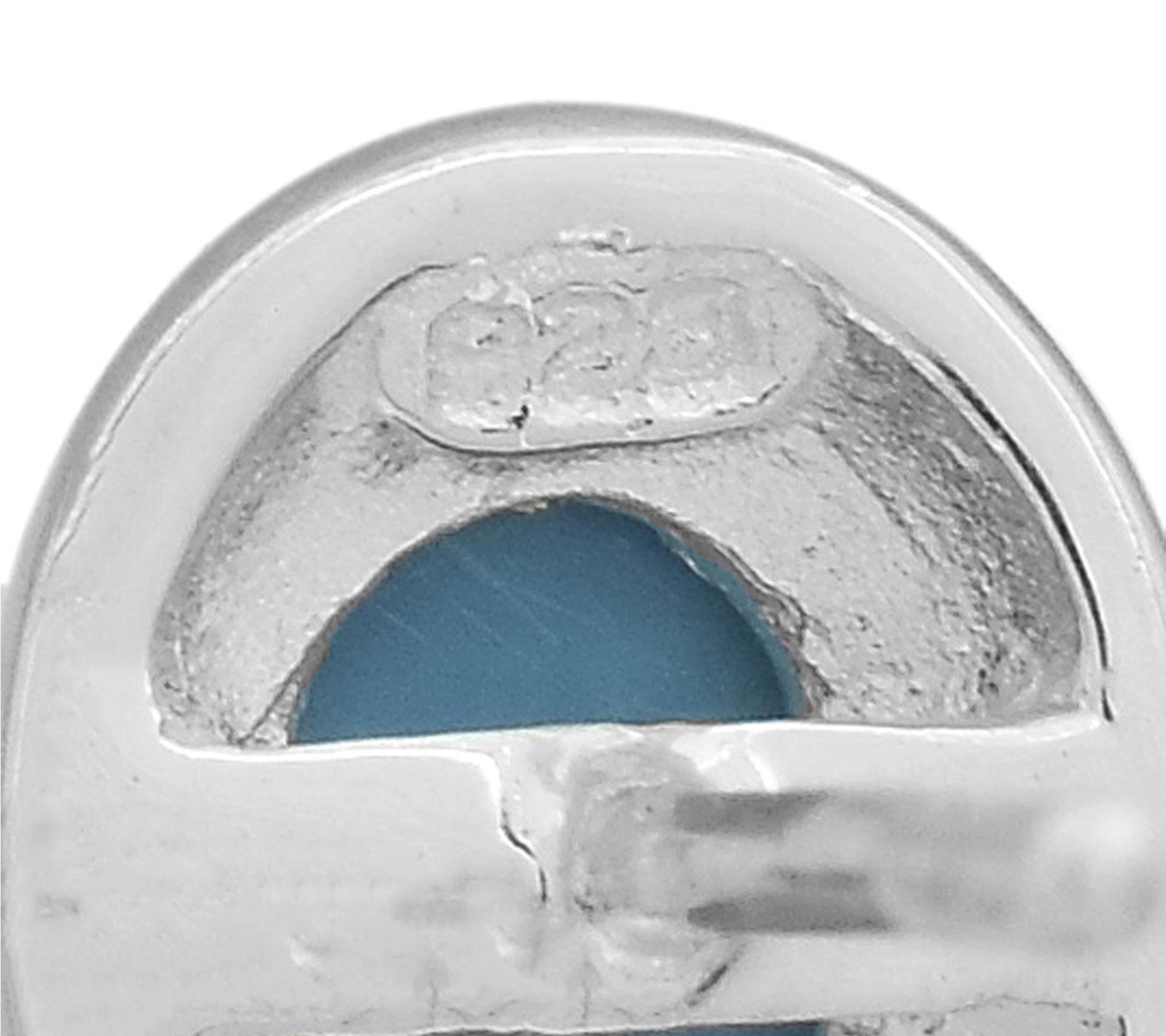 Affinity Gems High polished Turquoise Stud Earrings, Sterling