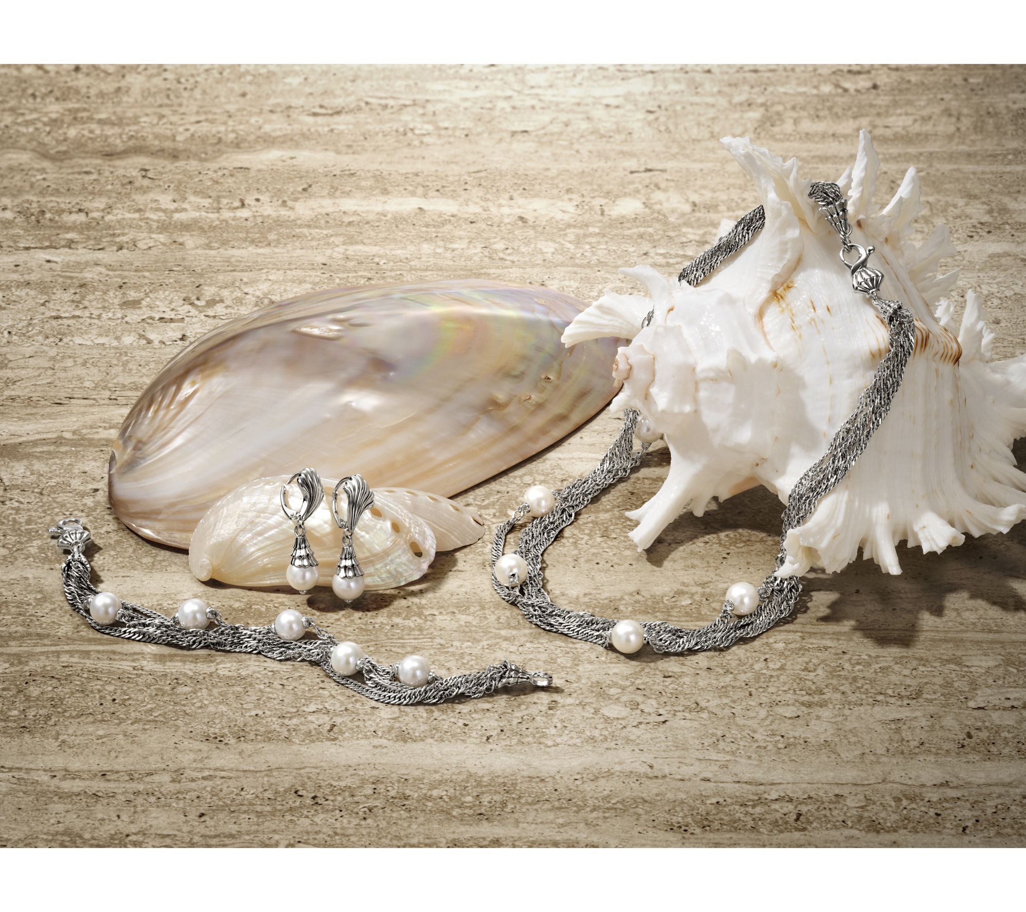 Third Person Sterling Silver Sea & Soul Cultured Pearl Chain Bracelet