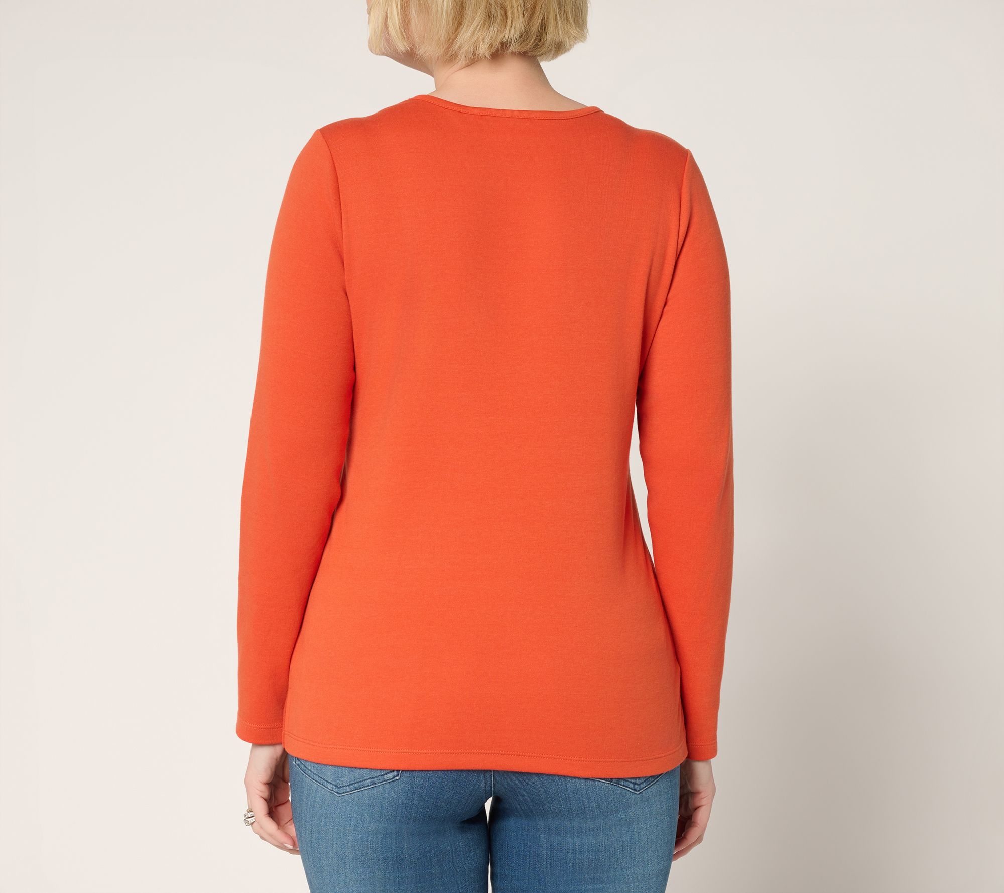 Quacker Factory Fall Kaleidoscope Long Sleeve Top