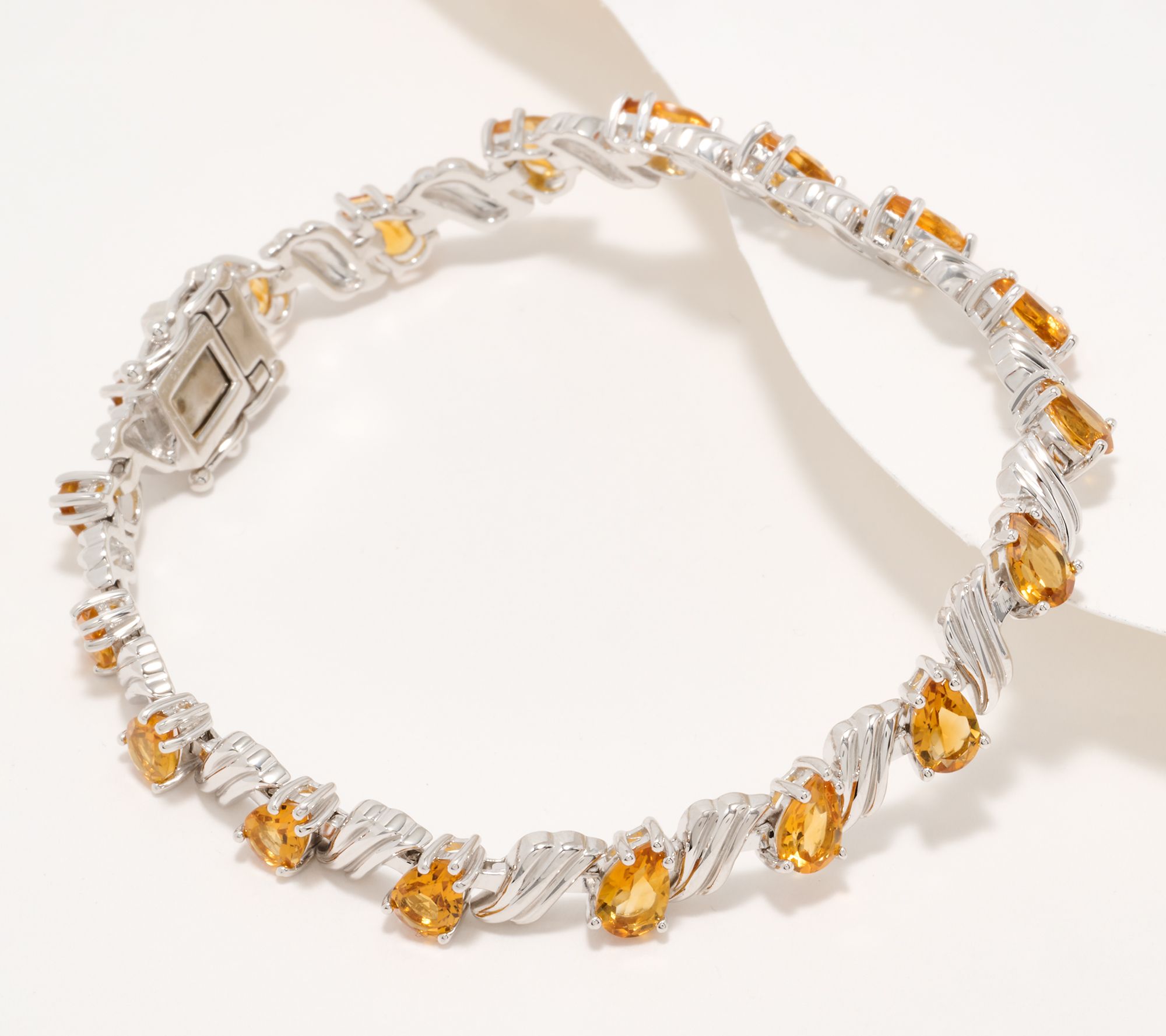 Christian James by Scott Grimes Sterling Silver Ripple Gemstone Tennis Bracelet