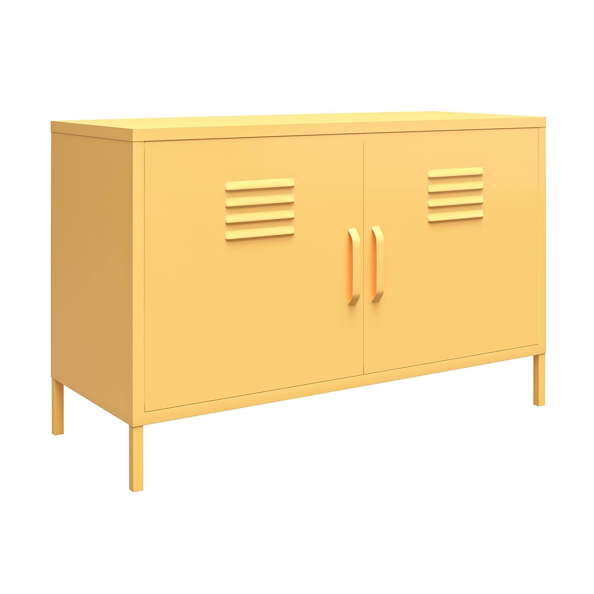Novogratz Cache 2 Door Metal Locker Accent Cabinet (Yellow)