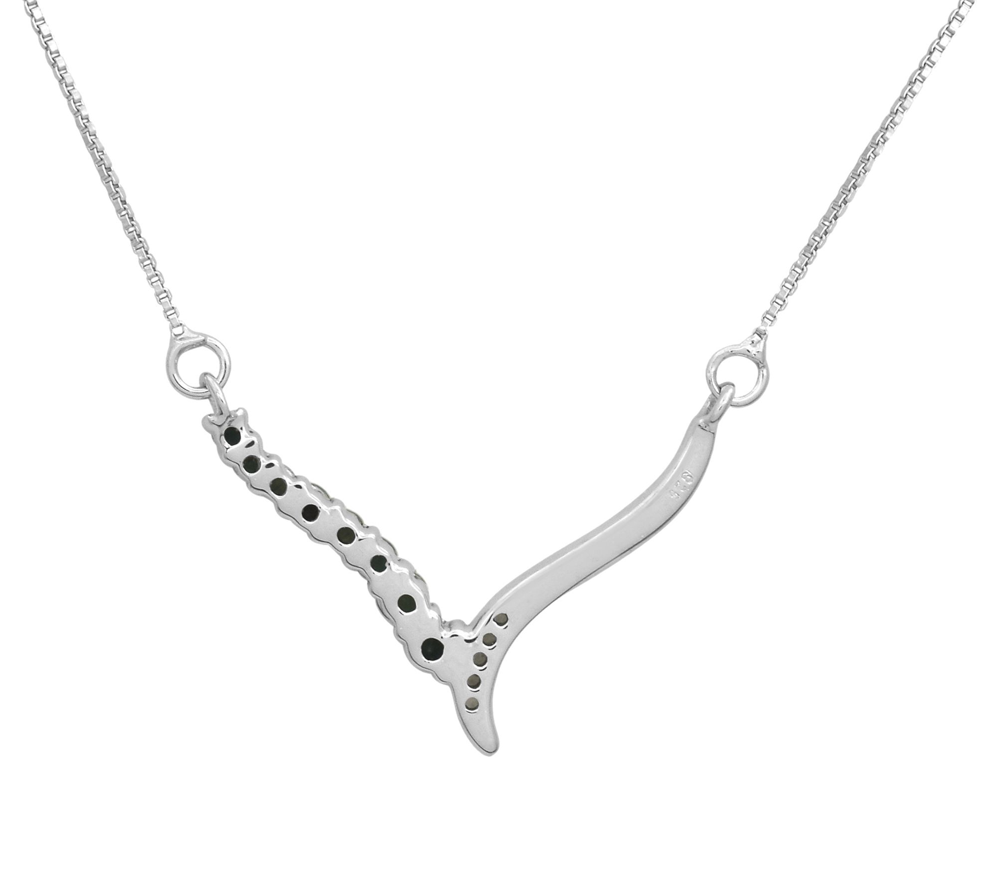 Affinity Gems Corundum & White Zircon Necklace,Sterling