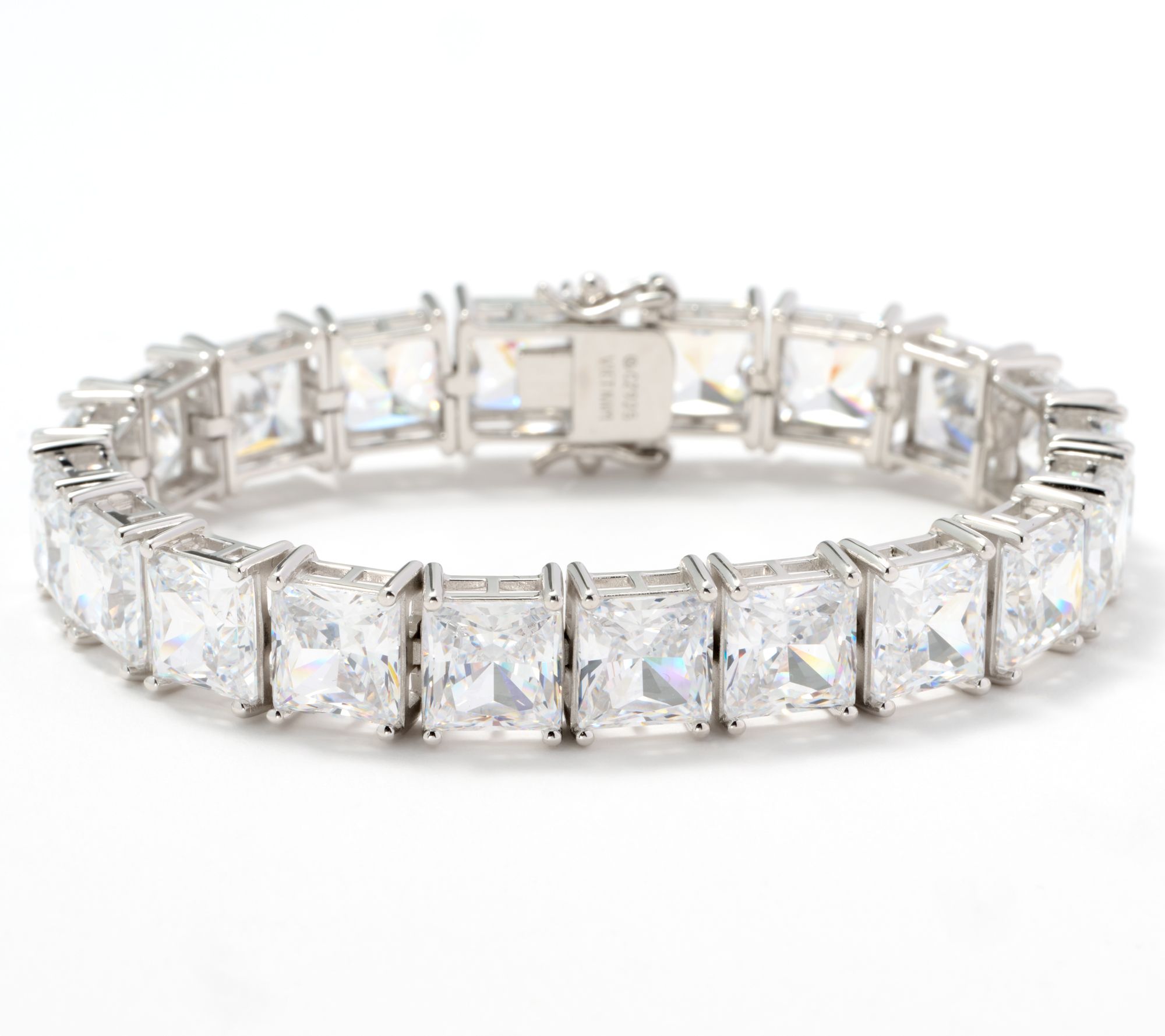 Diamonique 8mm Choice of Cut Sterling Silver Tennis Bracelet