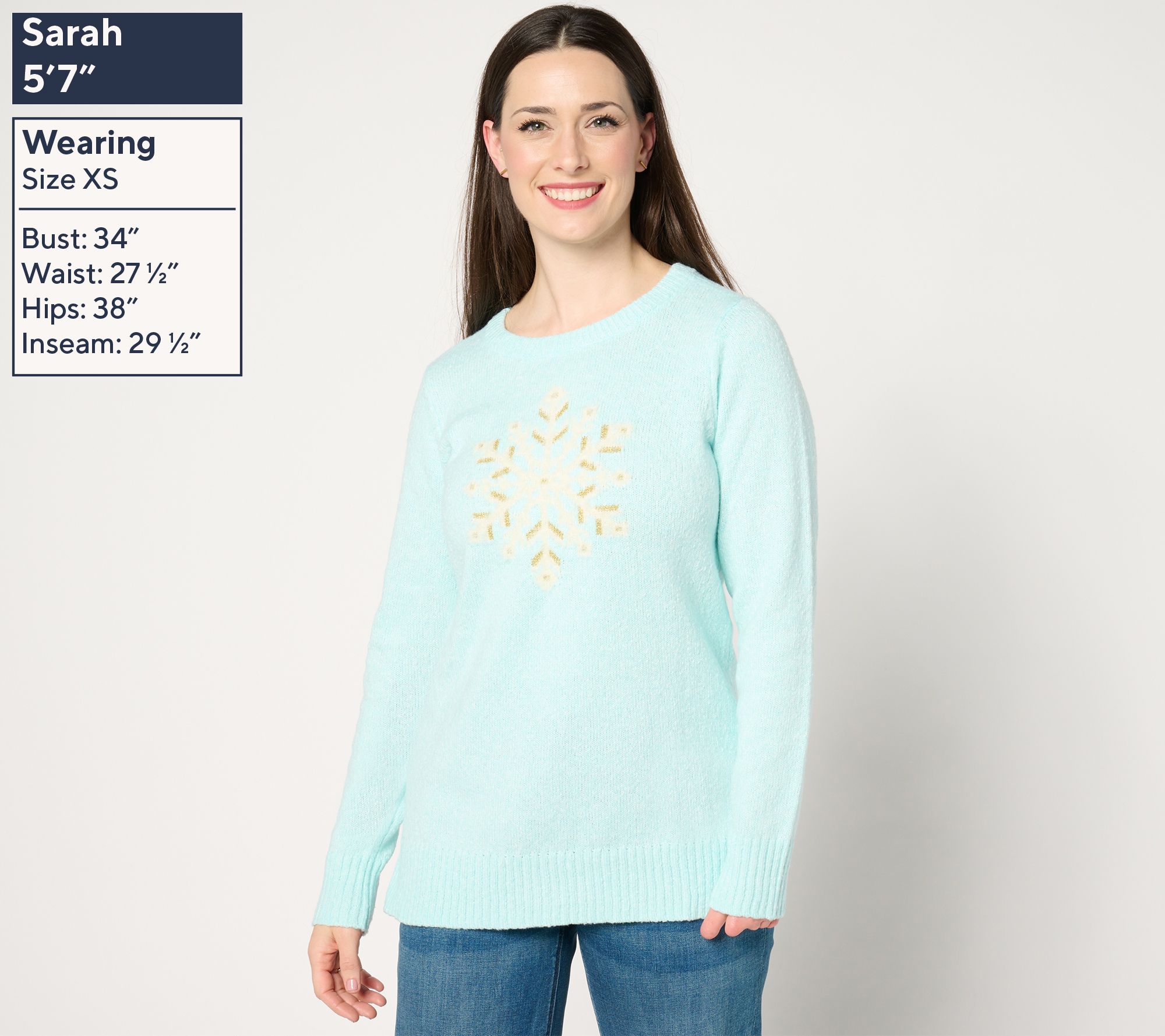 Jingle Belles by Kim Gravel Let's Get Cozy Lurex Holiday Sweater