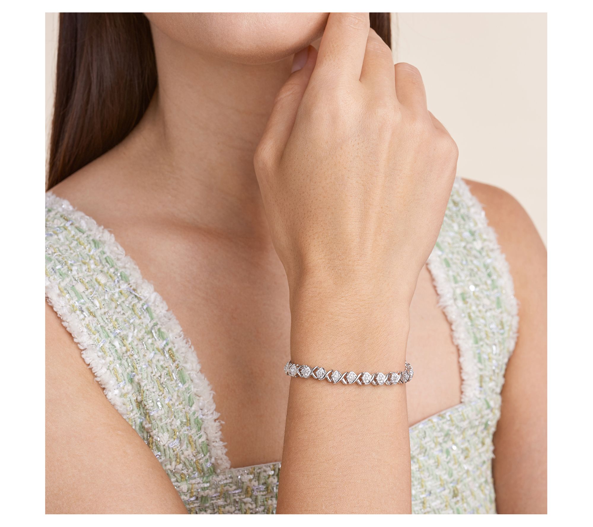 Sterling Silver Diamond Accent 