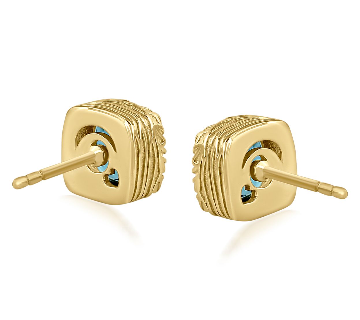 Christian James by Scott Grimes 14K Clad Cushion Cut Earrings