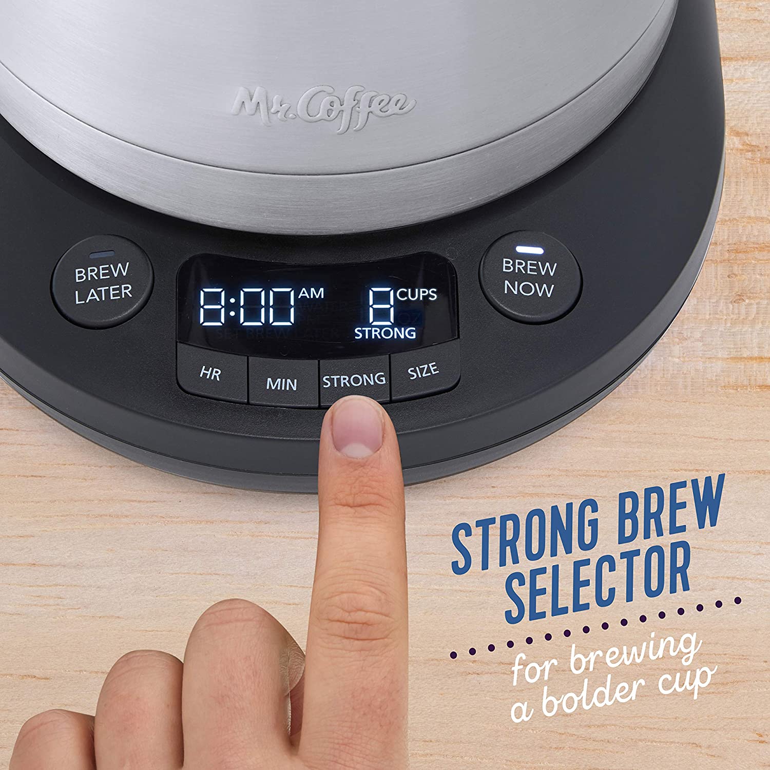 Mr. Coffee® Pod + 10-Cup Space-Saving Combo Brewer, Black