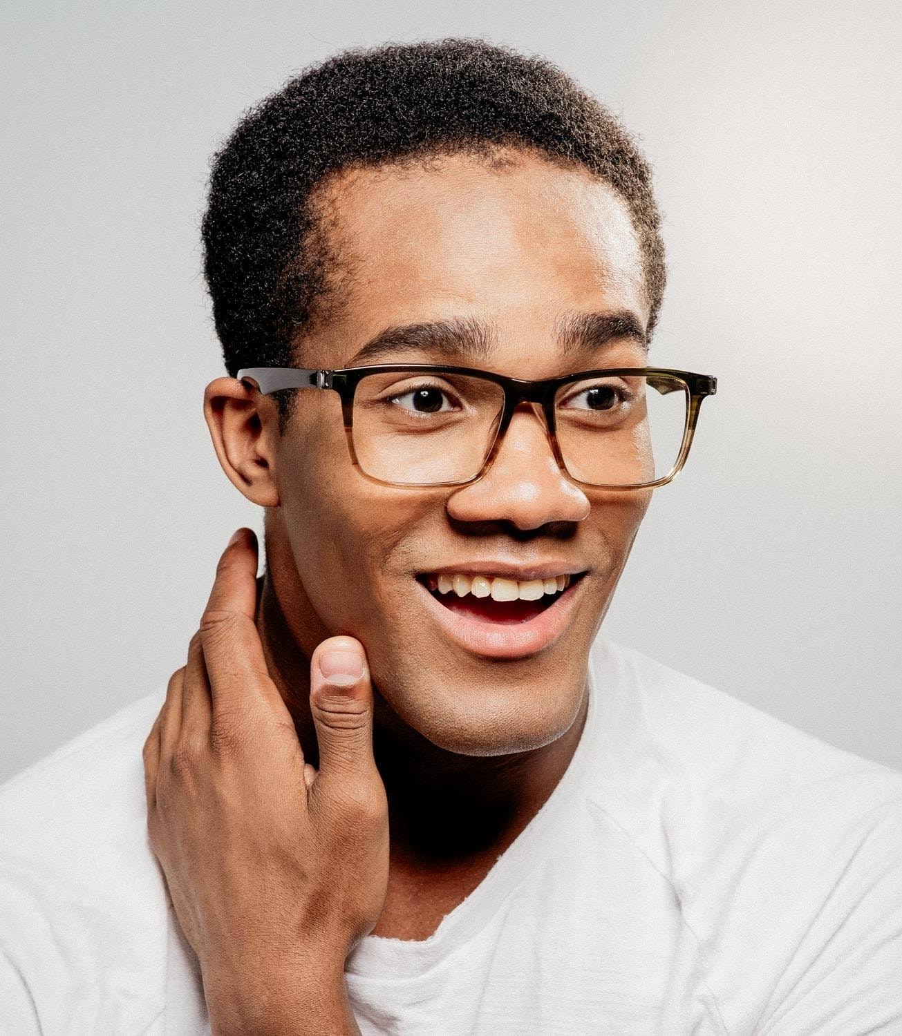 Dragon DR190 Jack 319 Olive Gradient Horn Eyeglasses 57mm