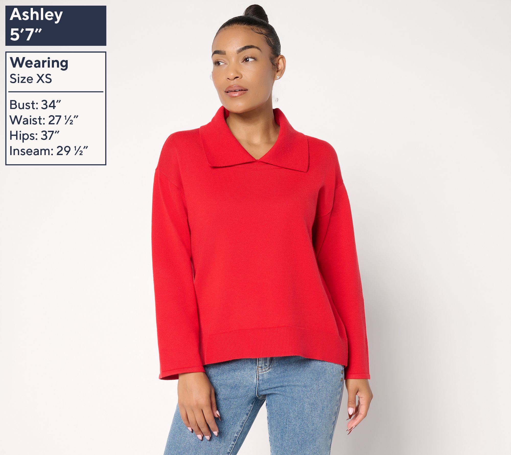 Me by Jennie Garth Miles Hi-Low Sweater